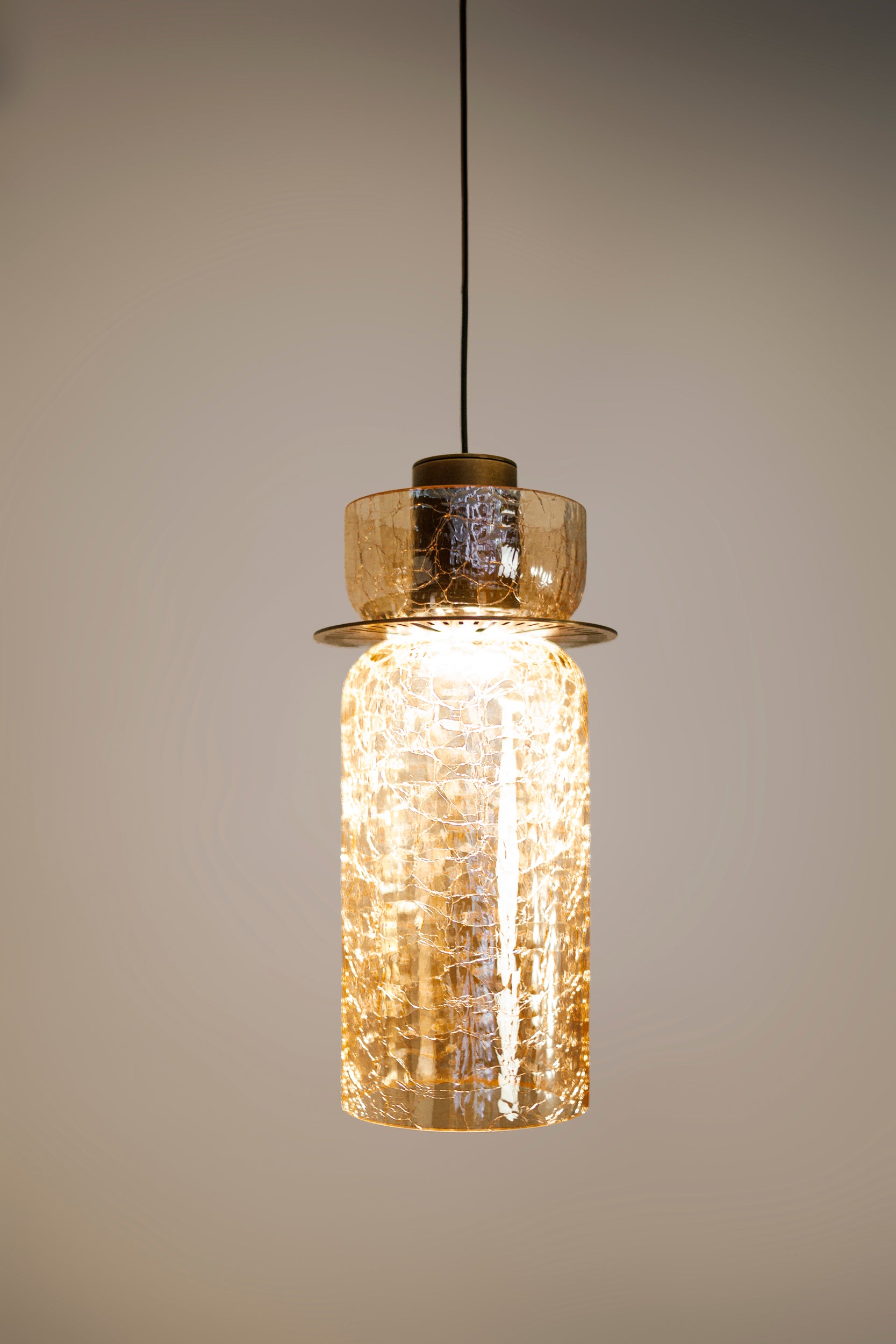 Lampa wisząca Signature bursztynowe szkło