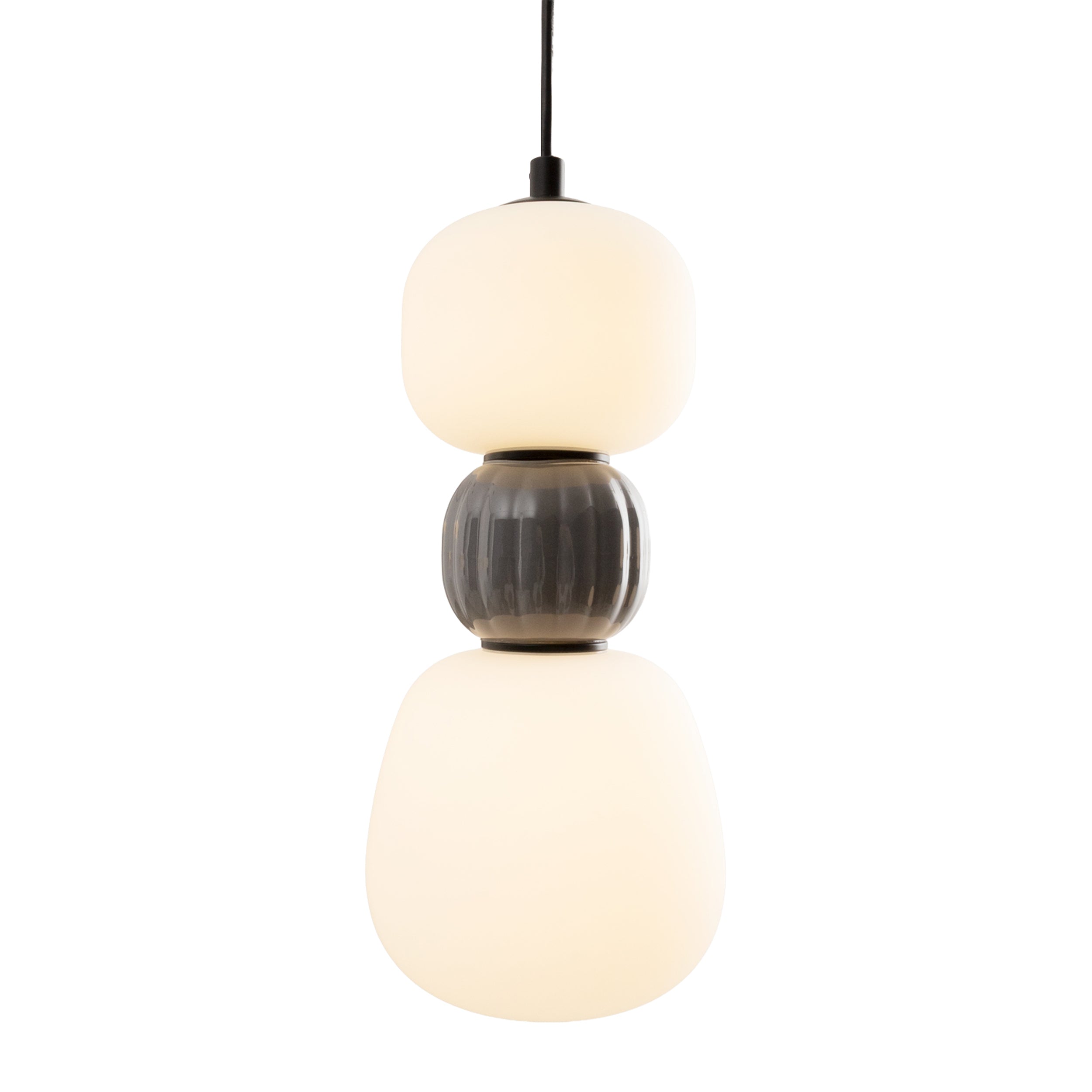 Lampa Wisząca LED Modern x2 ciemny szary