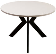 Stolik kawowy Loussly okrągły 75 cm kaszmir z czarnymi nogami