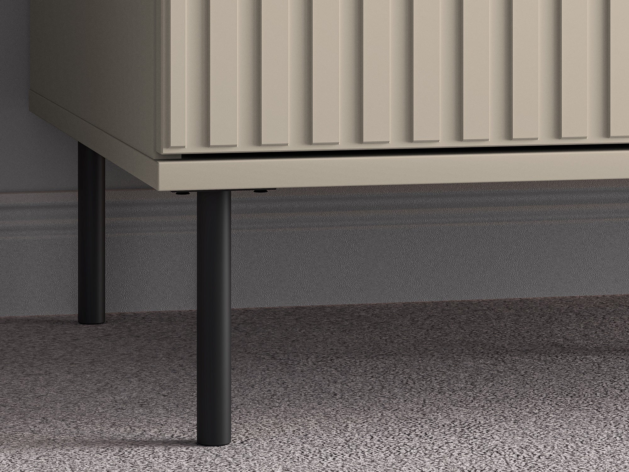 Szafa dwudrzwiowa Caletto 92 cm ozdobne lamele beżowa