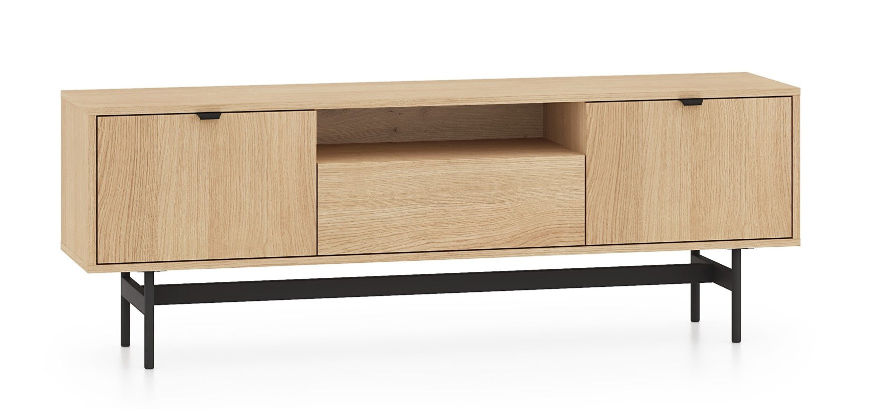 Szafka RTV trzydrzwiowa Heggers 150 cm dąb mavelie