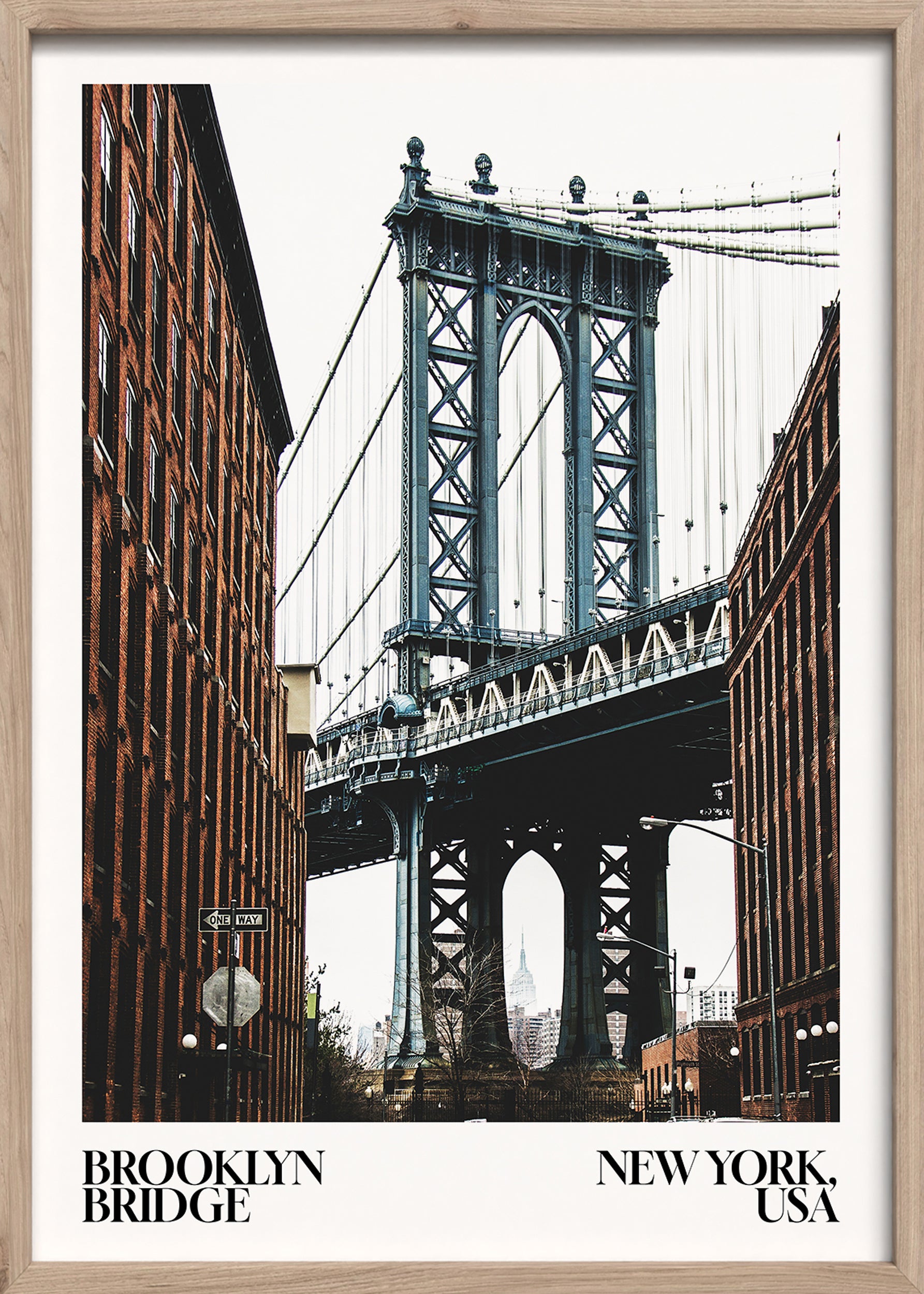 Obraz w ramie NY Bridge 70x50 cm
