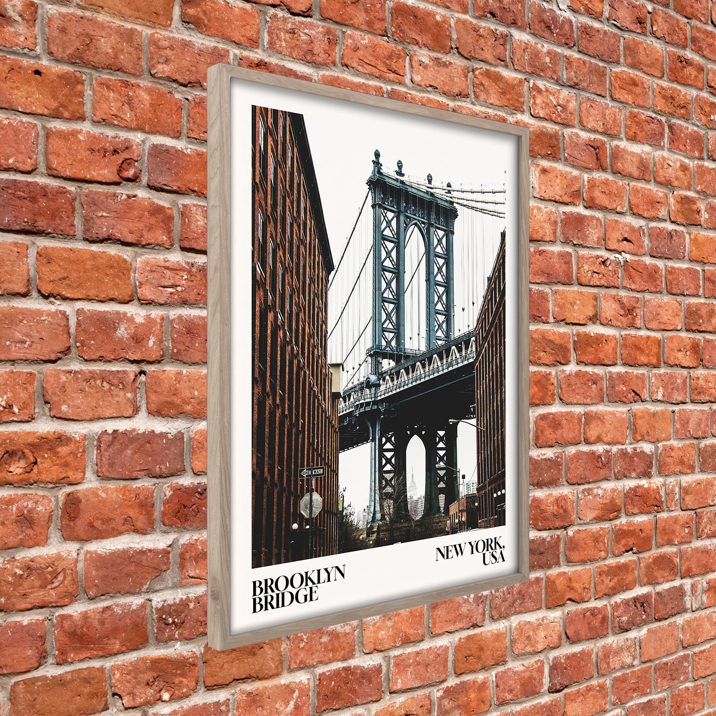 Obraz w ramie NY Bridge 70x50 cm