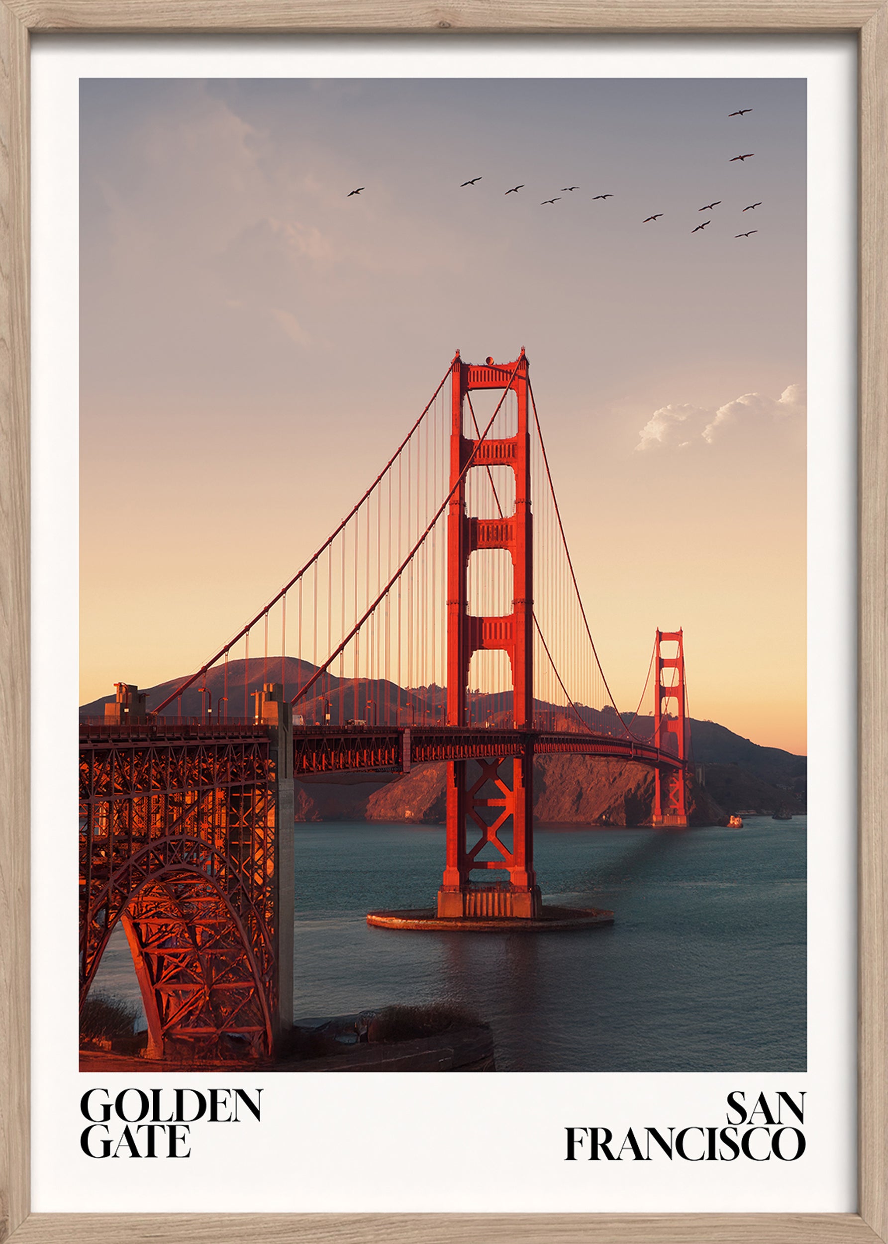Obraz w ramie Golden Gate 70x50 cm