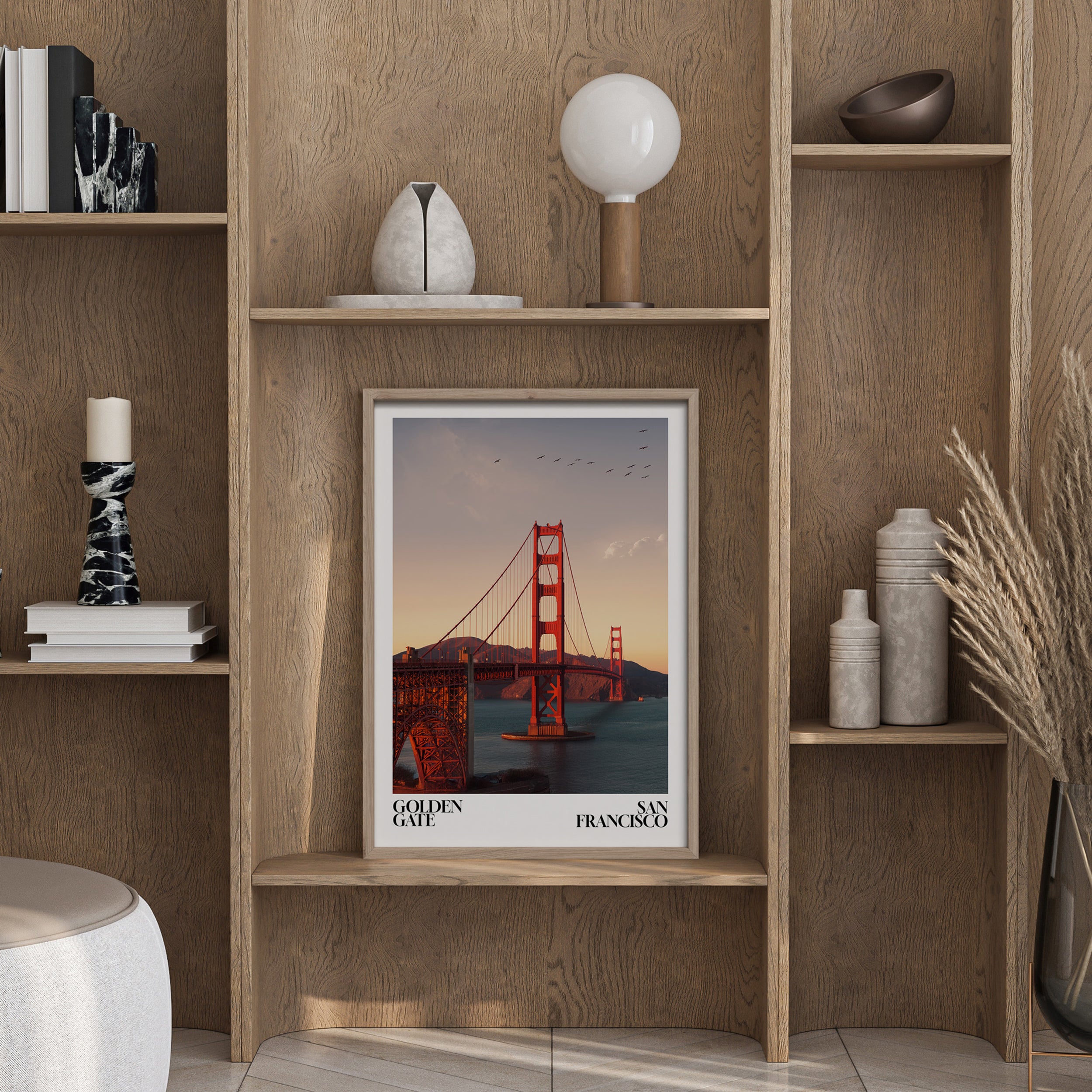 Obraz w ramie Golden Gate 70x50 cm