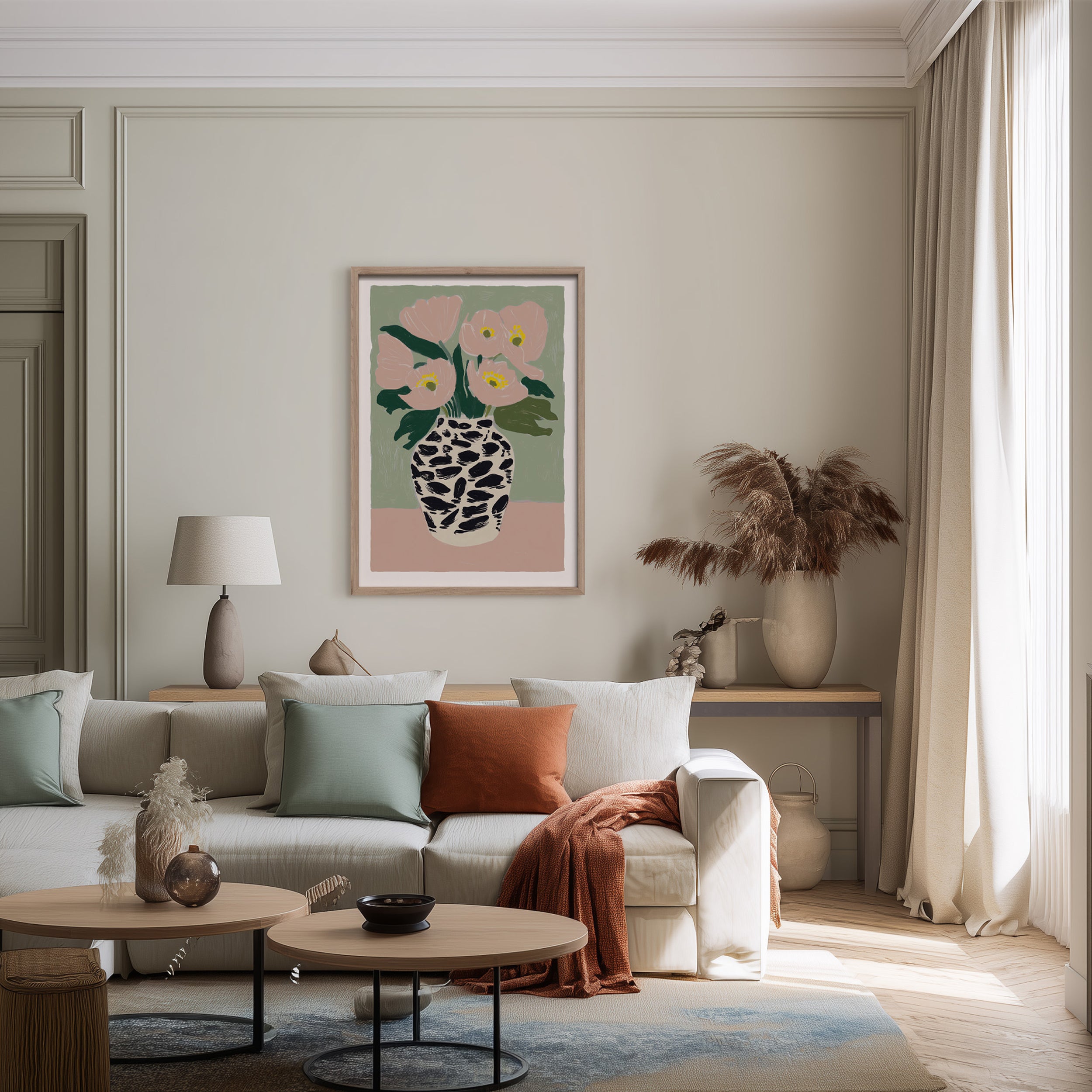 Obraz w ramie Spotted Vase 70x50 cm