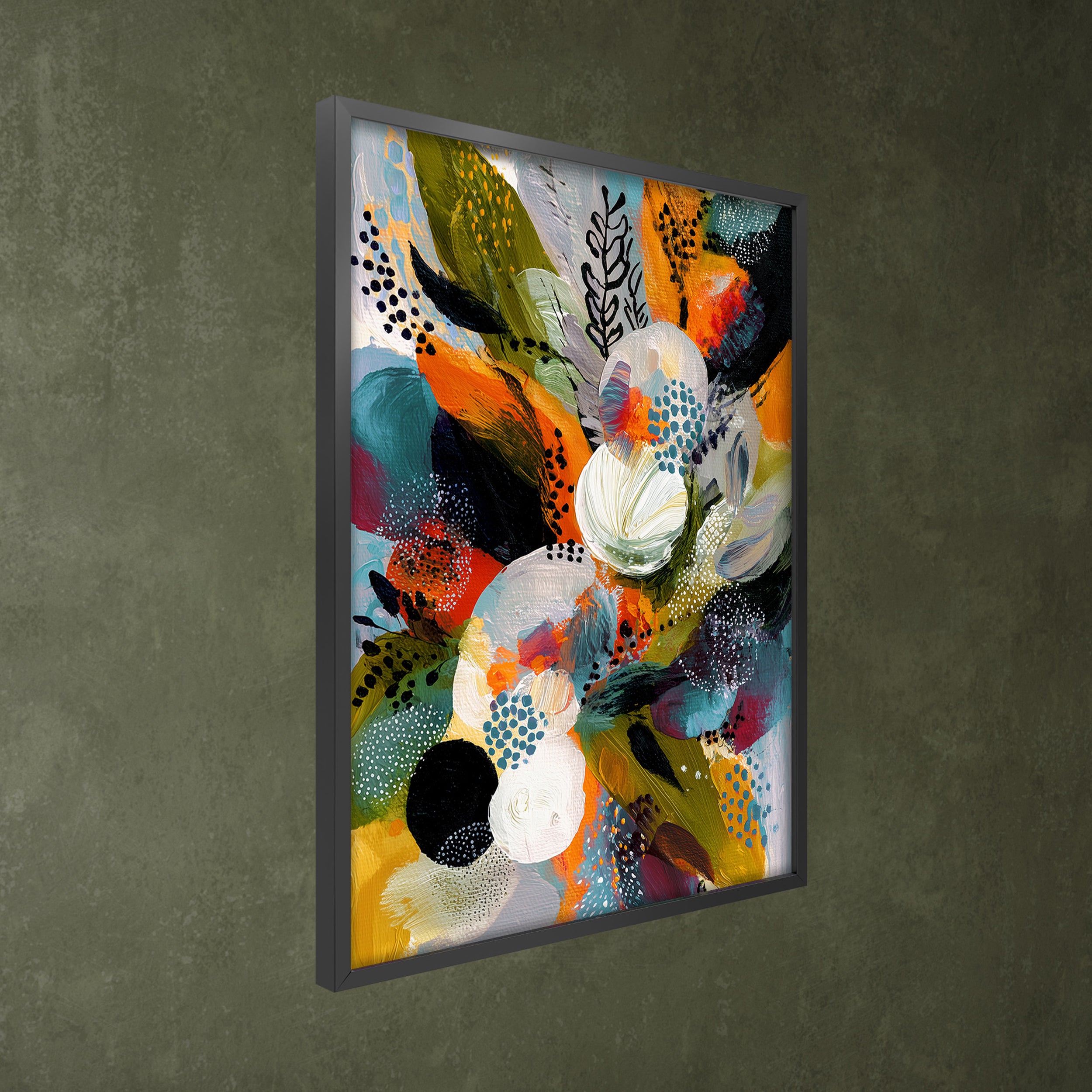 Obraz w czarnej ramie Exotic Foliage 70x50 cm