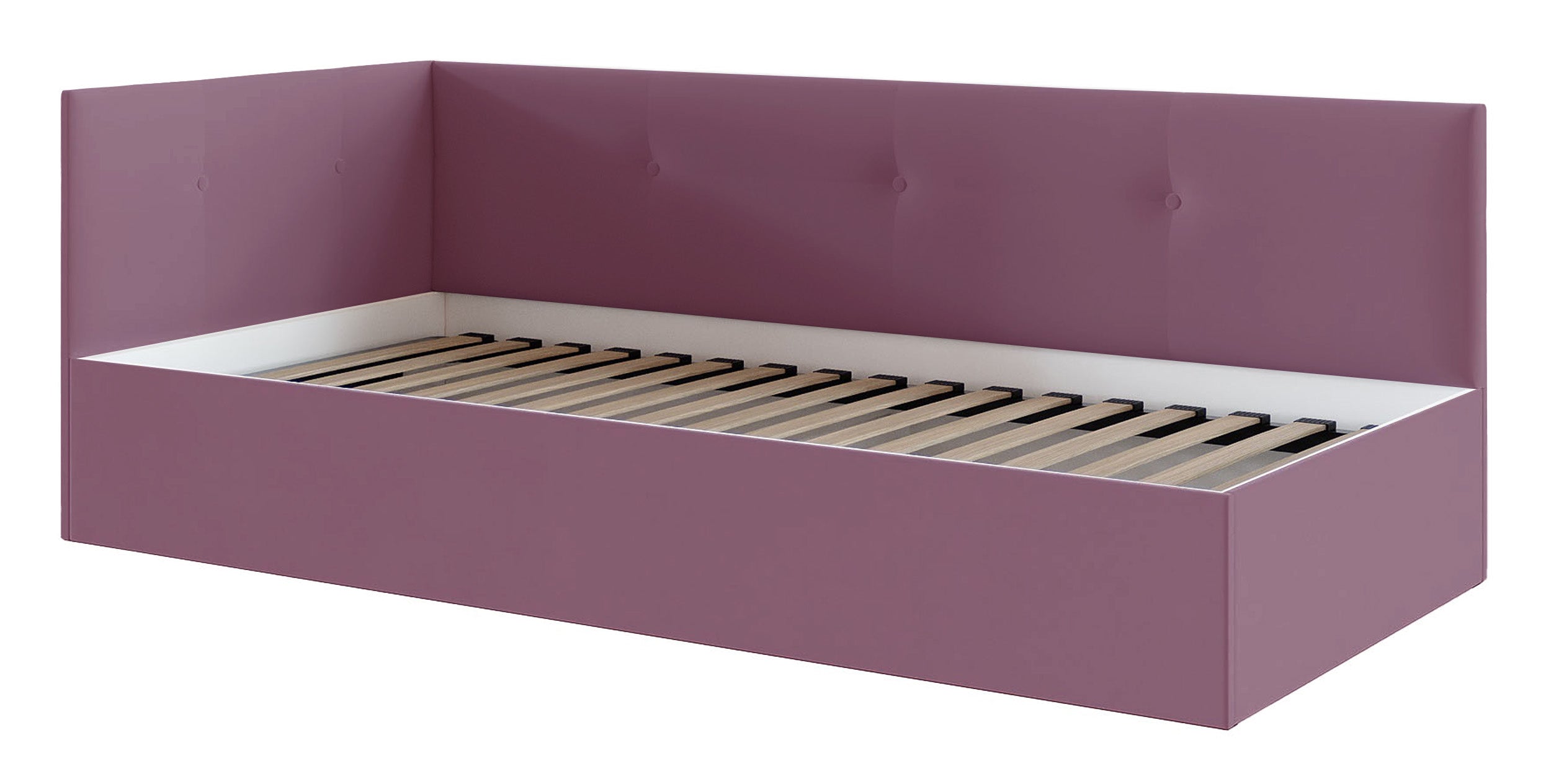 Łóżko młodzieżowe 90x200 cm Pixxel uniwersalne stelaż metalowy różowe welur