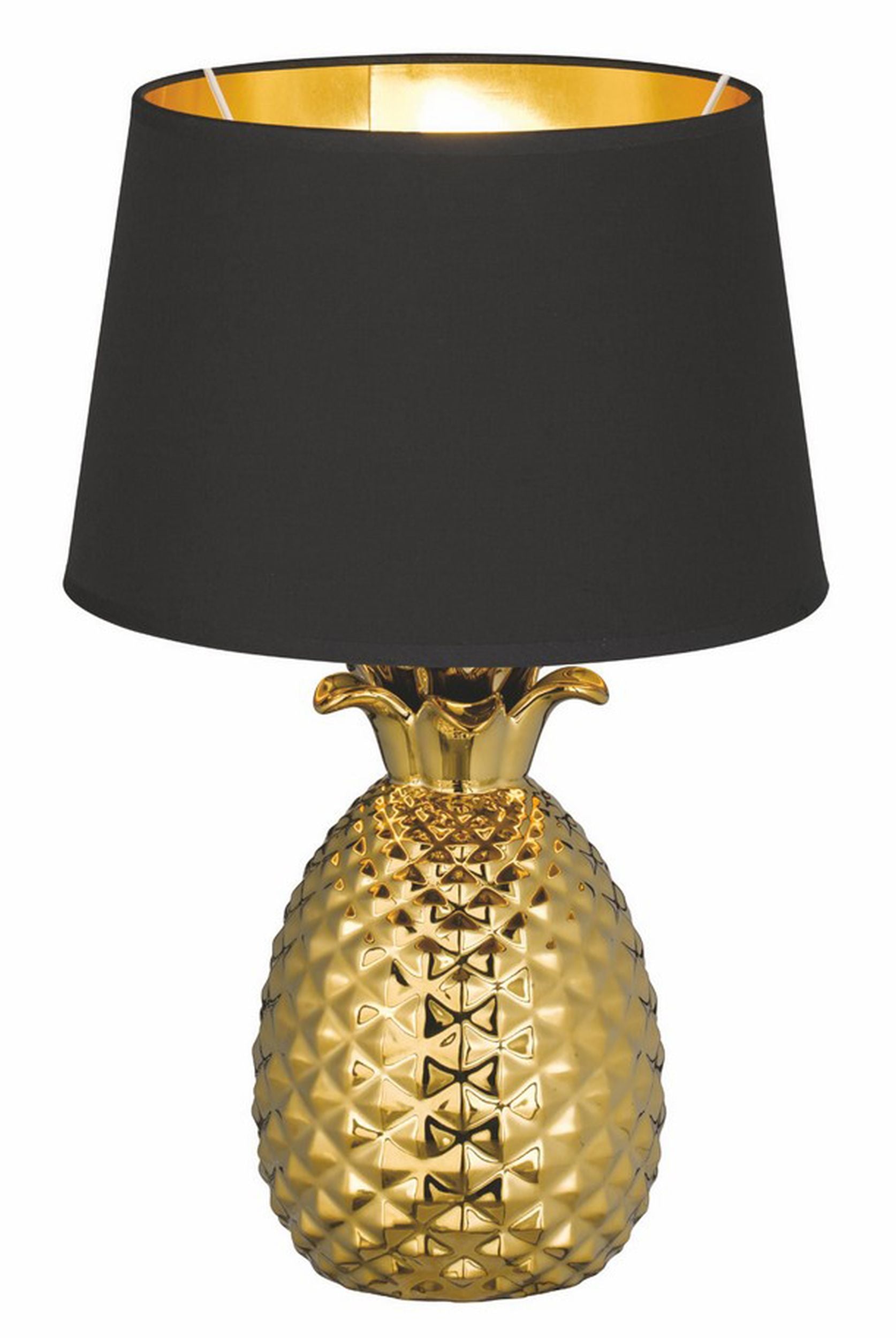 Lampa stołowa Pineapple czarno-złota
