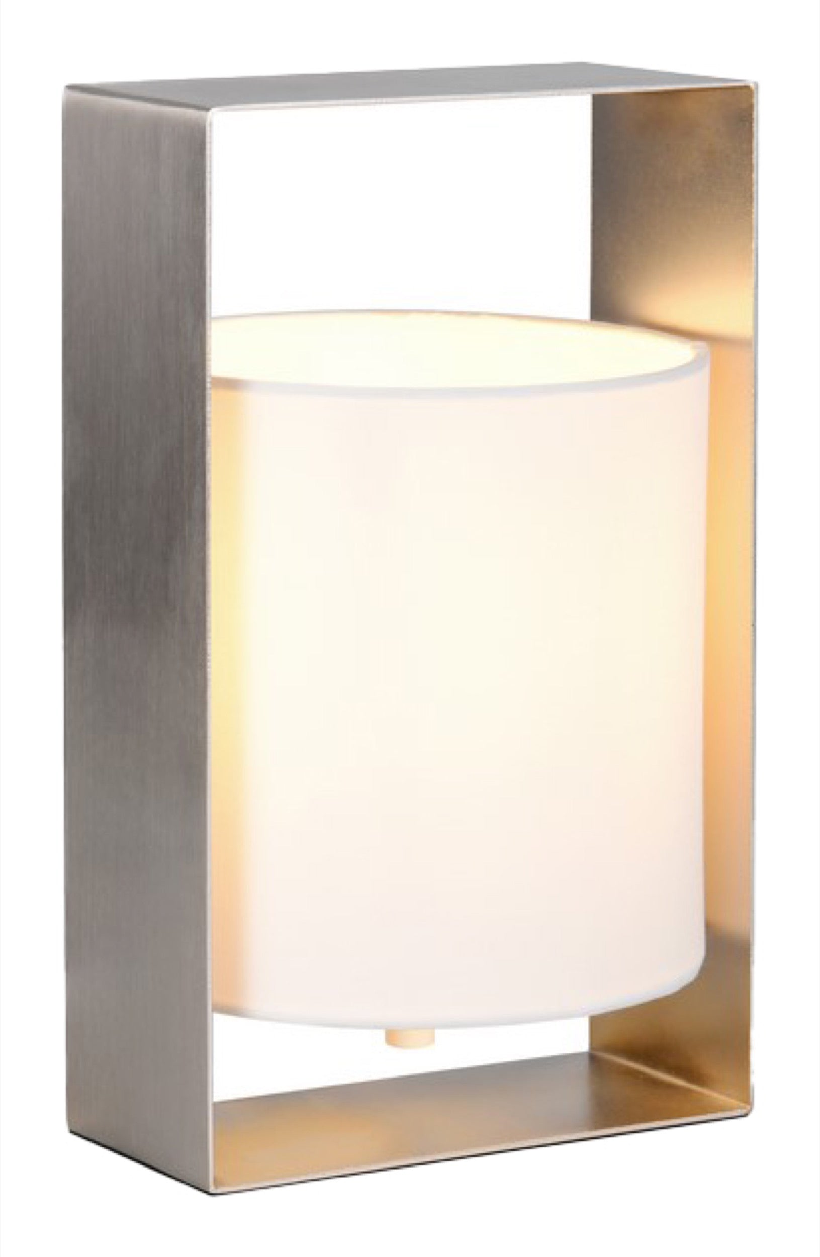 Lampa stołowa Pail biało-srebrna
