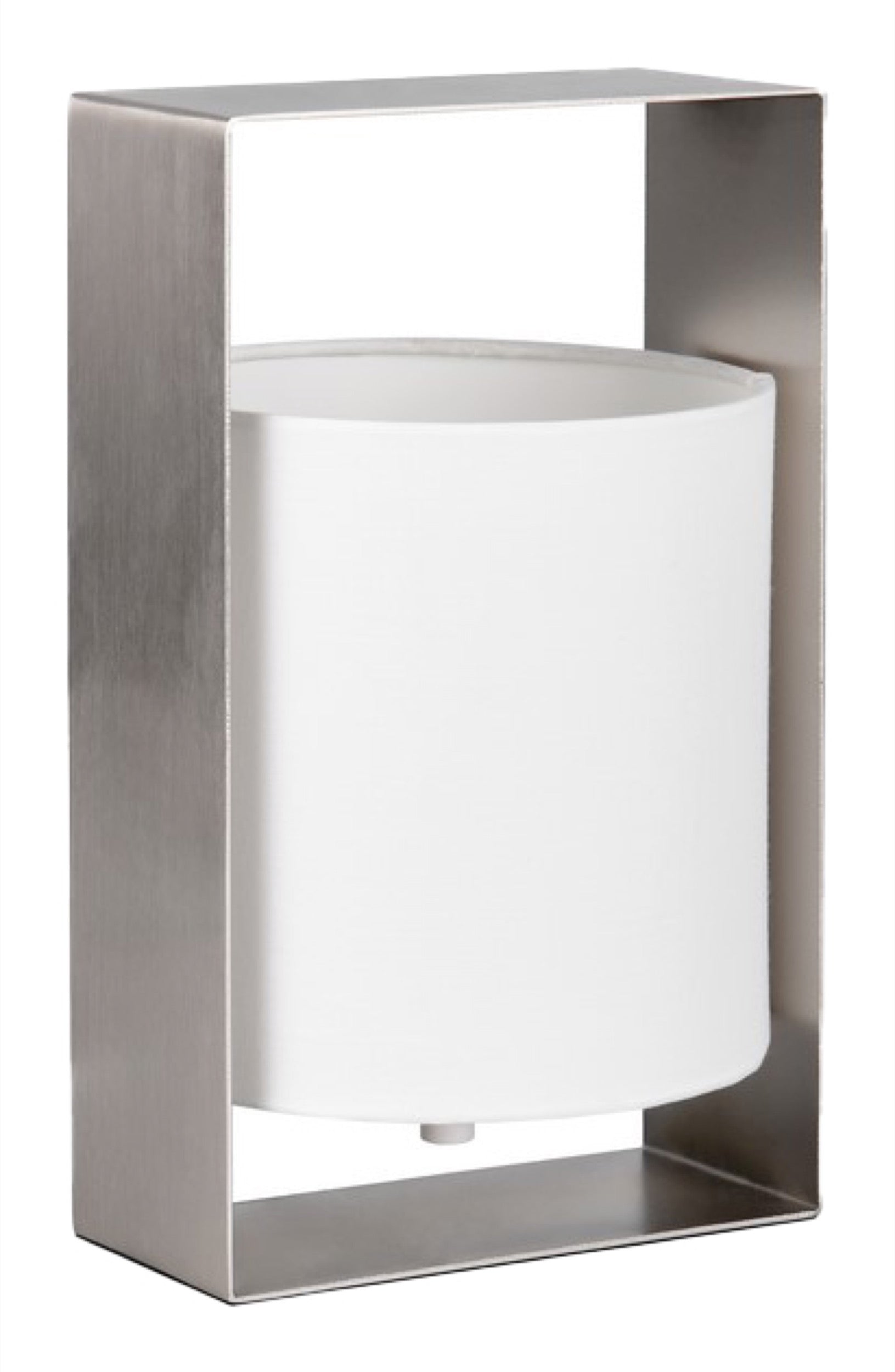 Lampa stołowa Pail biało-srebrna