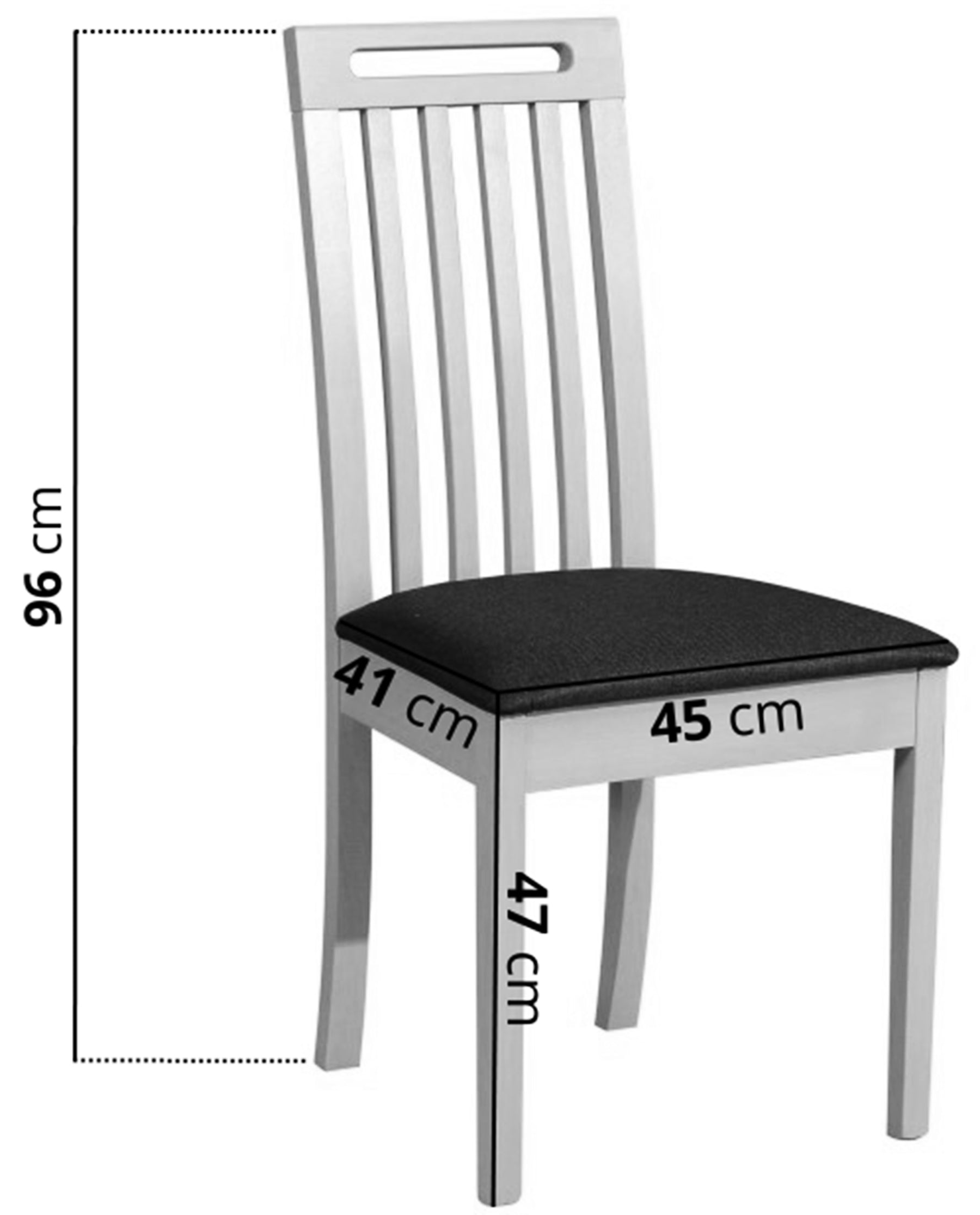 Krzesło drewniane do jadalni tapicerowane Salvins ciemnoszare/dąb sonoma
