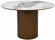 Stół do jadalni Rondo okrągły 120 cm orzech ceramiczny blat