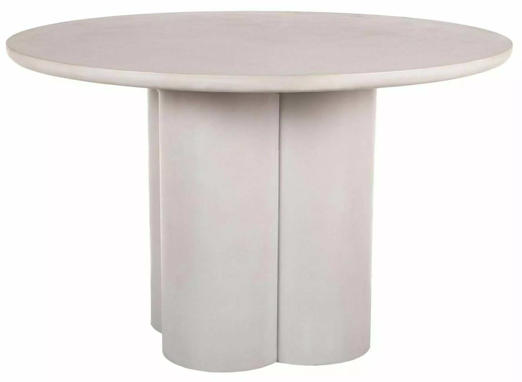 Stół do jadalni Rosalia okrągły 120 cm jasnoszary mikrocement