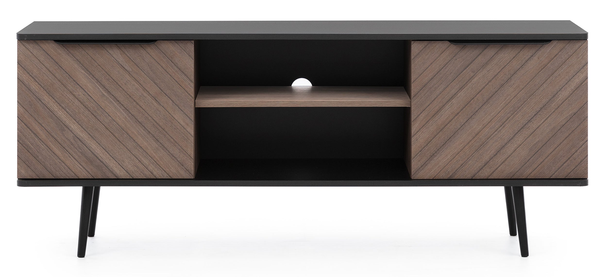 Szafka RTV Rinnili 150 cm Czarny grafit/Captains Deck