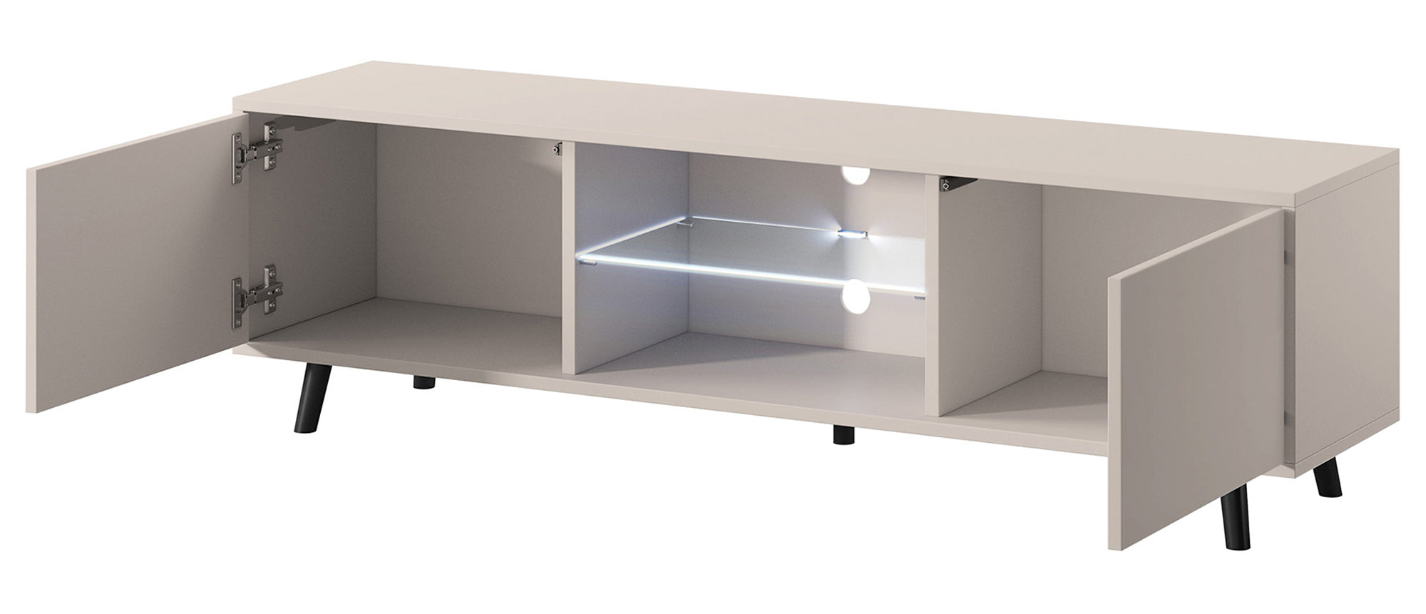 Szafka RTV Lefyr 140 cm Szary beż