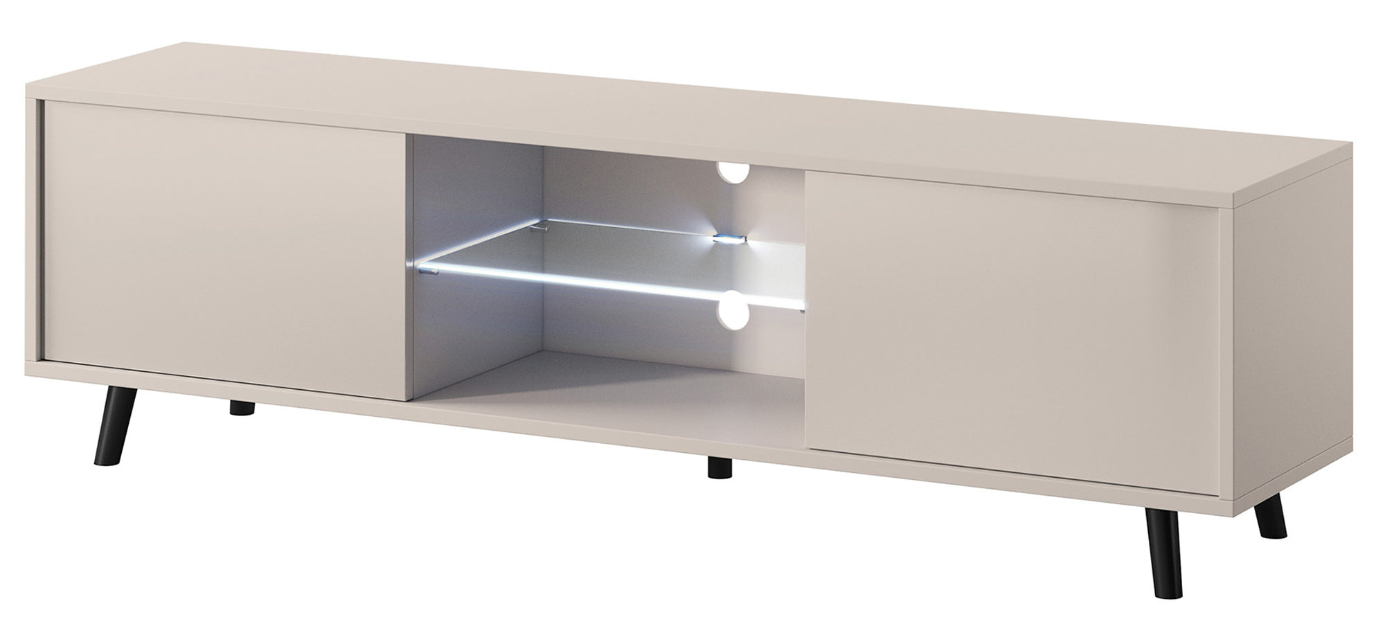 Szafka RTV Lefyr 140 cm Szary beż