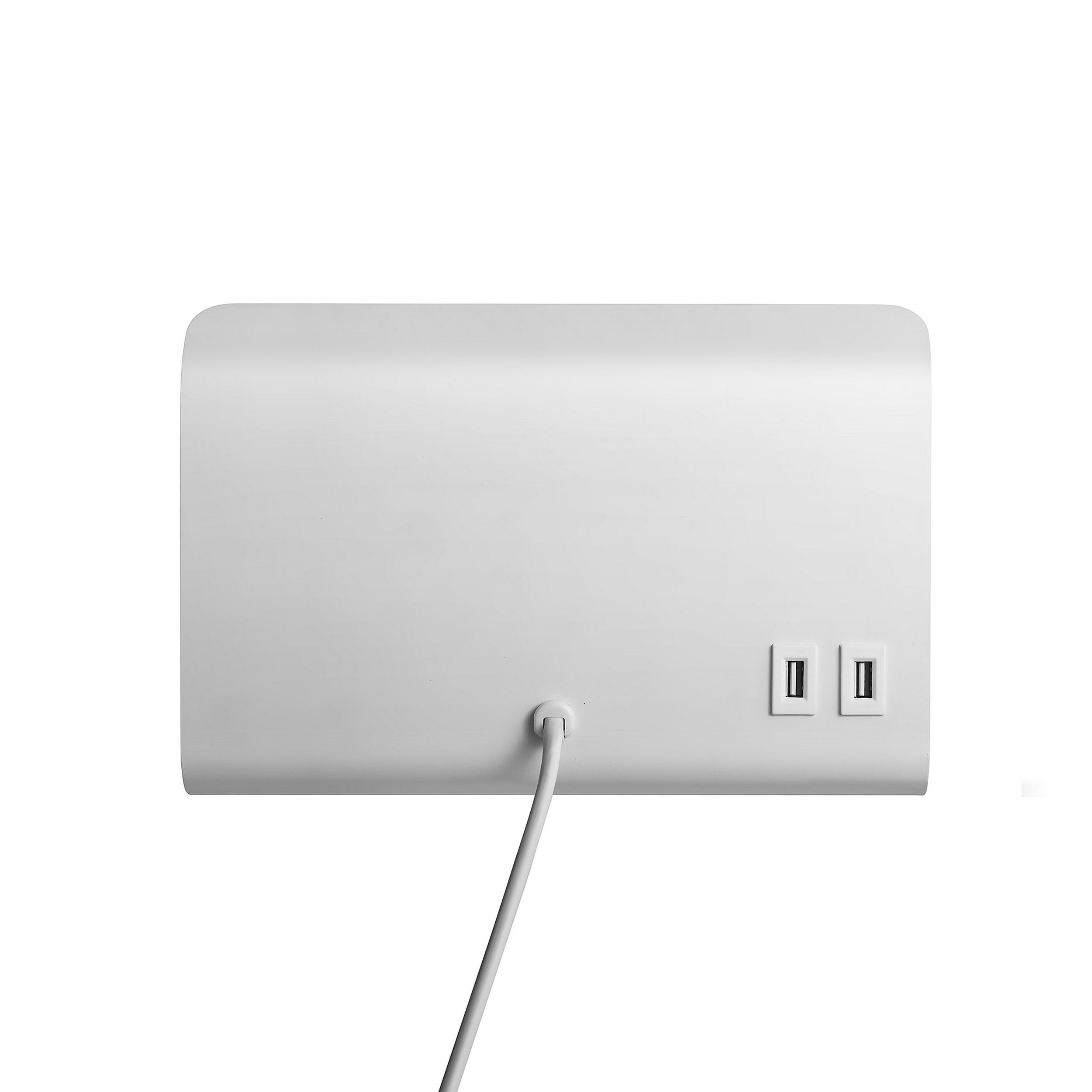 Kinkiet ścienny Roomi biały z półką i portem USB