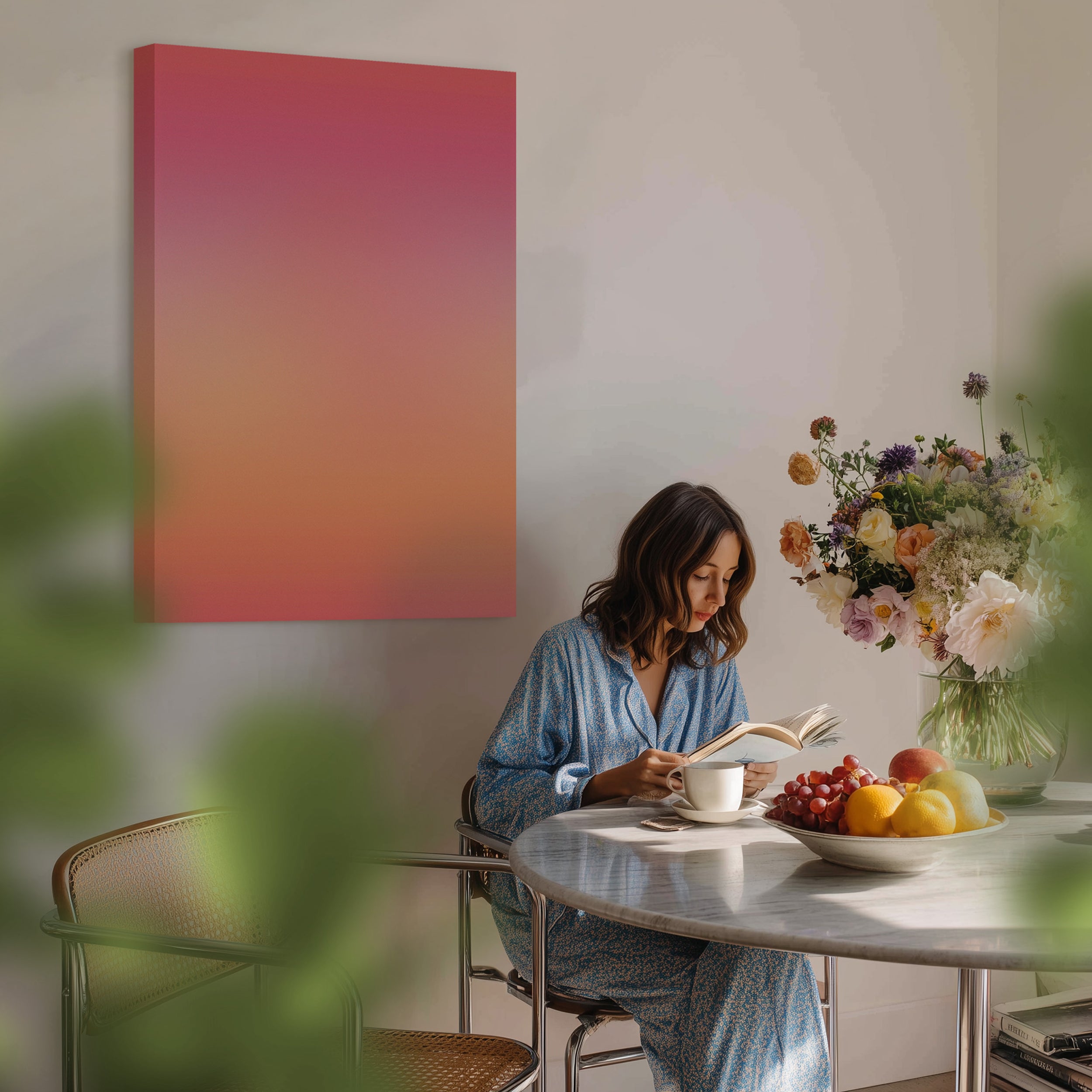 Obraz XL na płótnie Pink Aura 100x70 cm