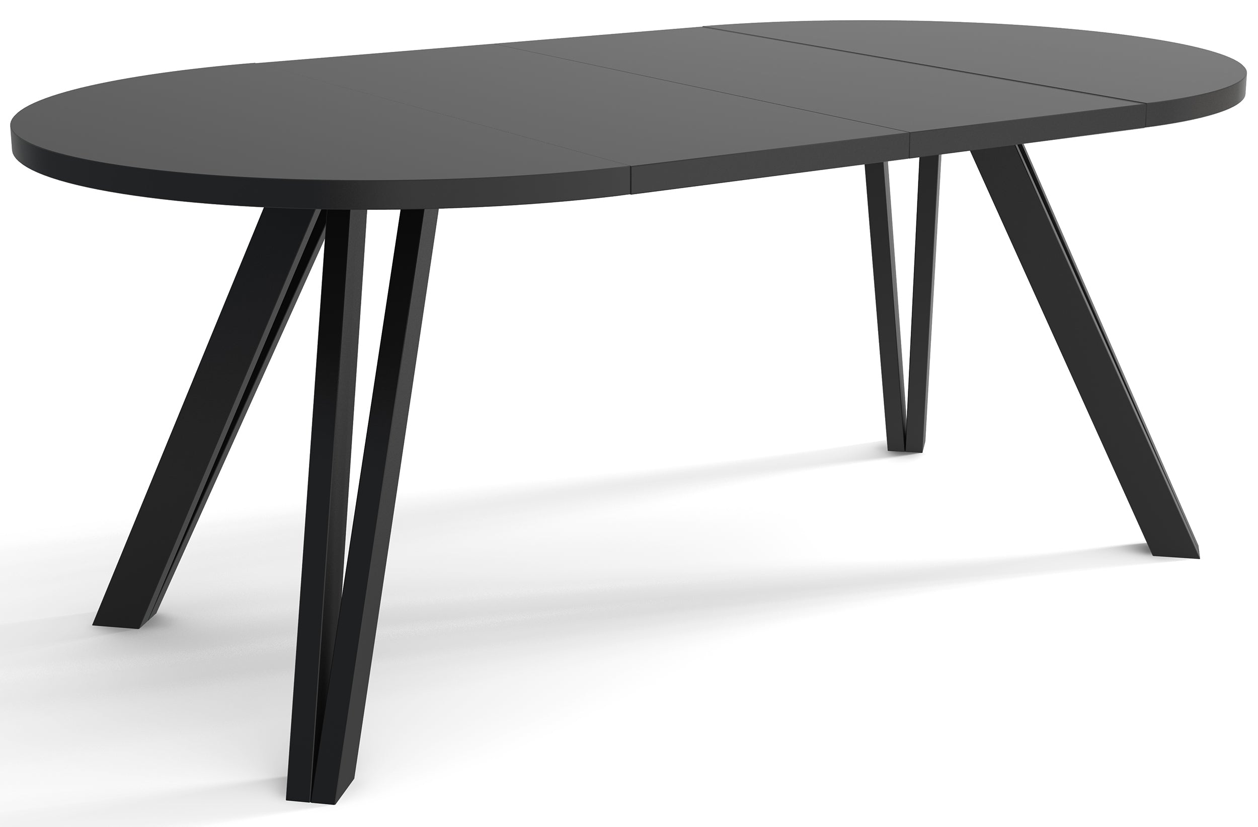 Stół rozkładany do jadalni Nuuvel 100-180x100 cm czarny z nogami hairpin