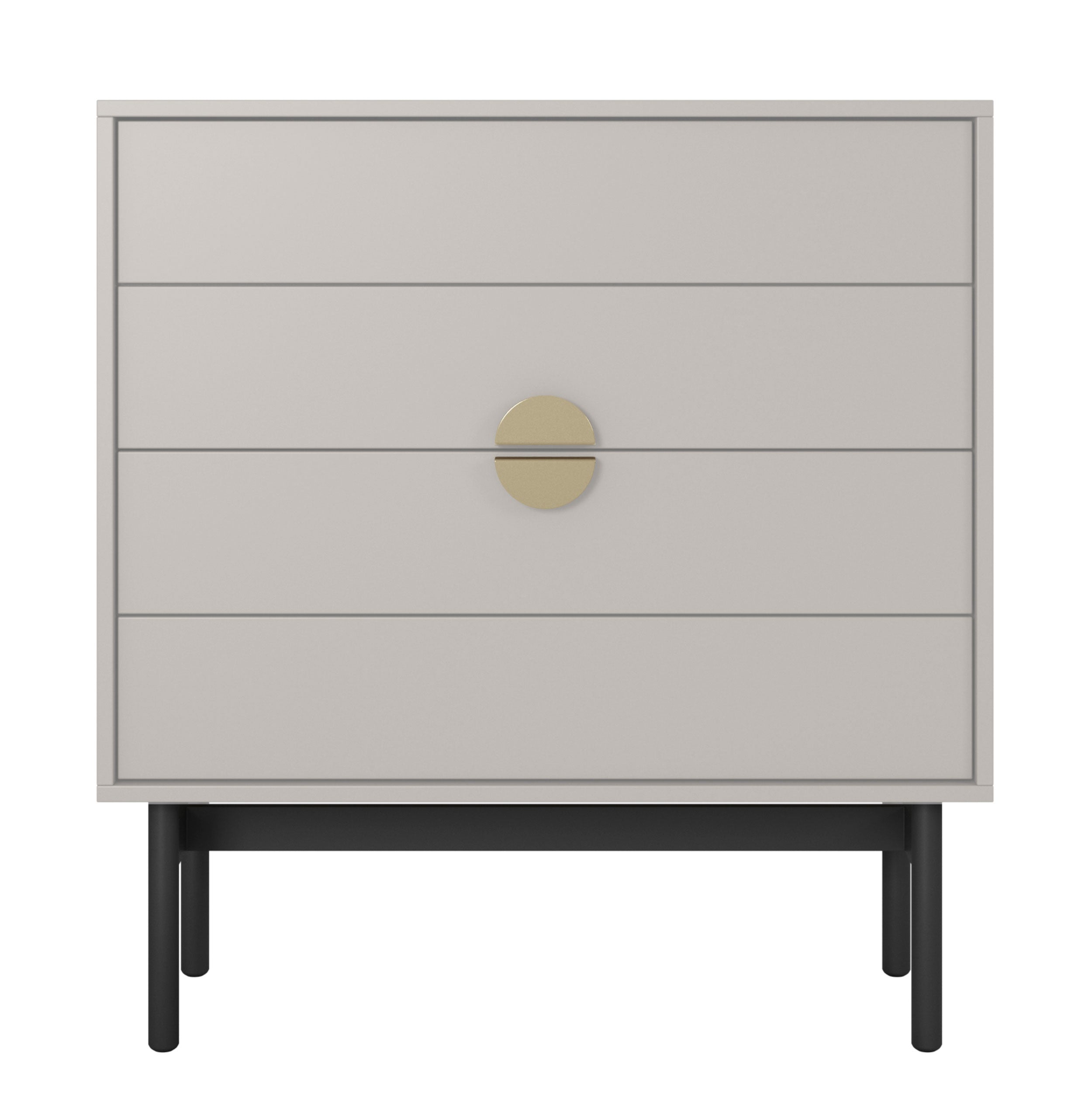 Komoda Stoon z czterema szufladami 85 cm Szary beż