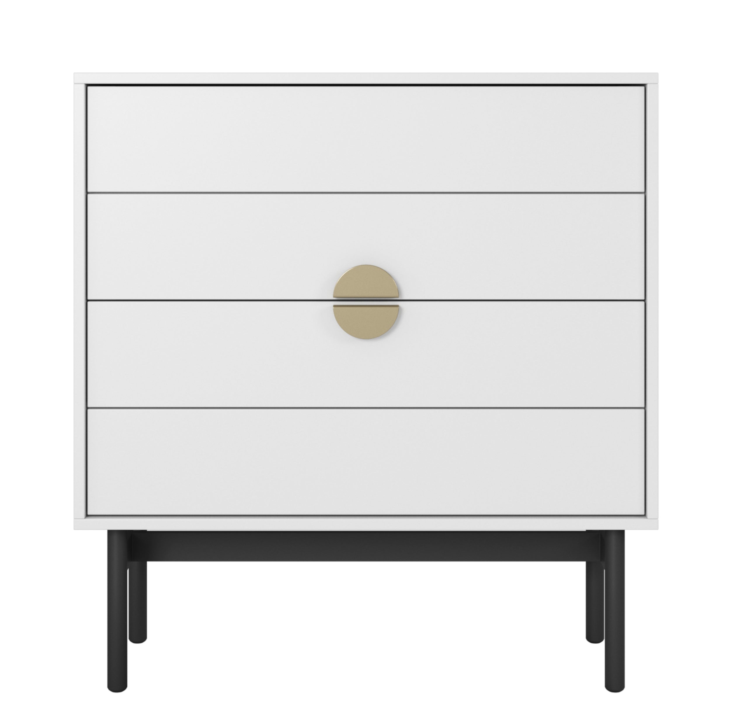 Komoda Stoon z czterema szufladami 85 cm Biała