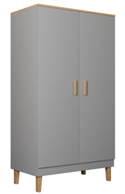 Szafa dwudrzwiowa Sakena 100 cm szara