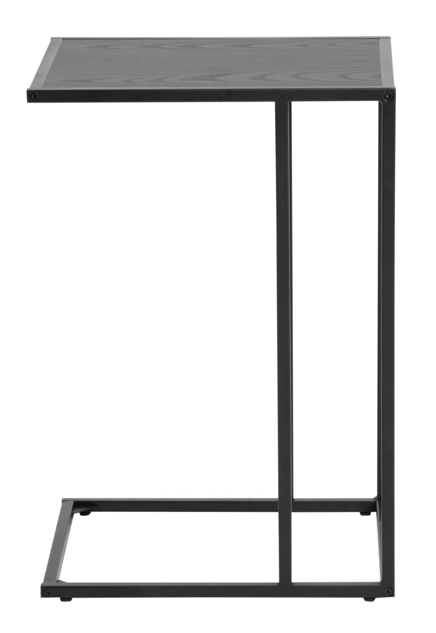 Stolik boczny Seaford metalowy 43x35 cm czarny