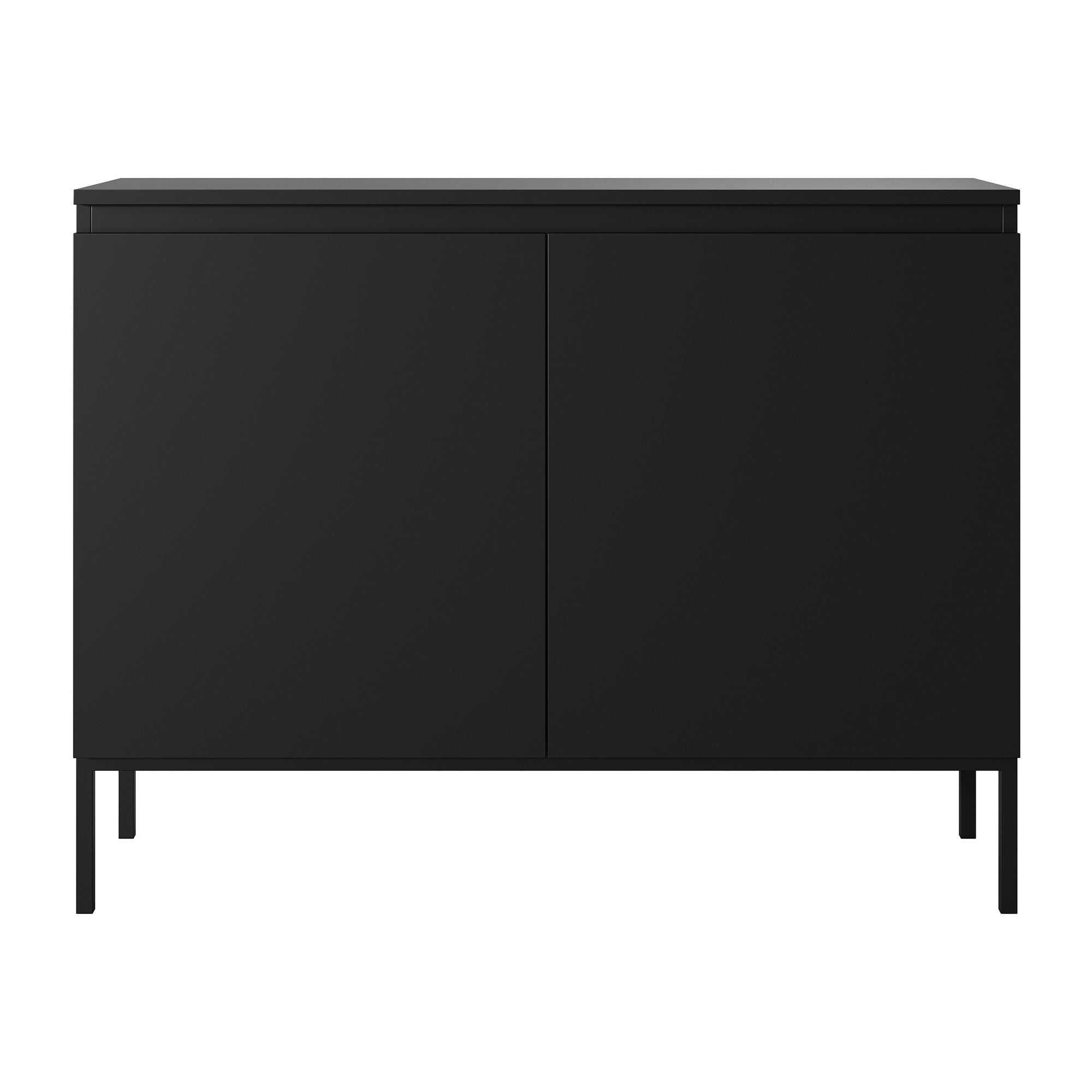 Komoda dwudrzwiowa Bemmi 100 cm czarna z czarnymi nogami