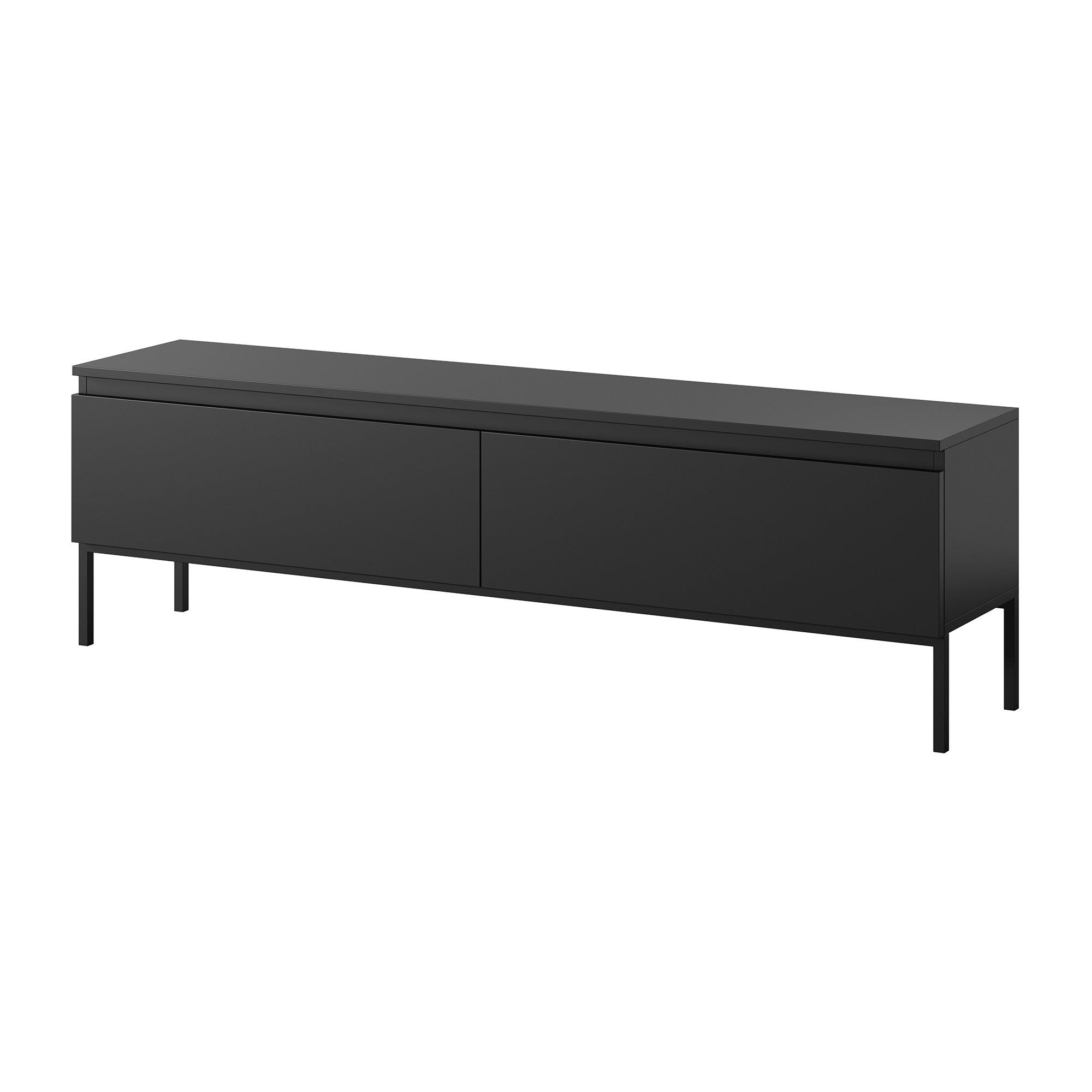 Szafka RTV Bemmi 150 cm czarna z czarnymi nogami