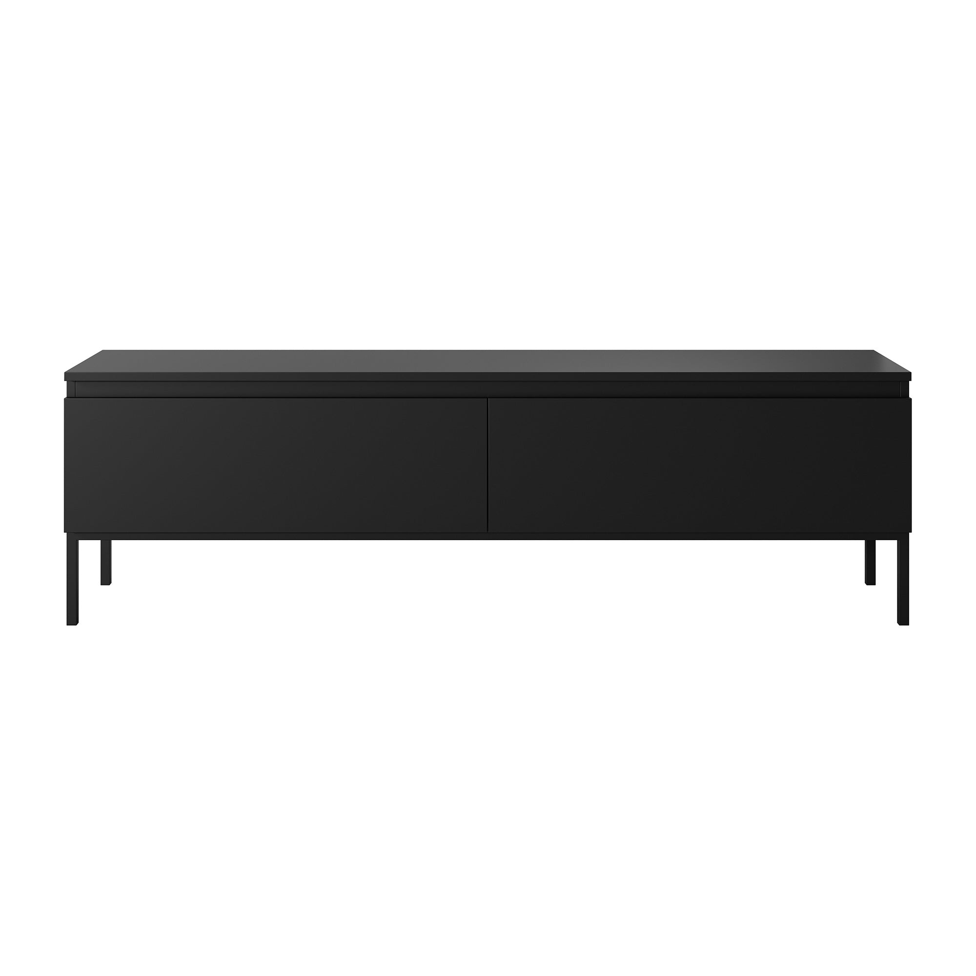 Szafka RTV Bemmi 150 cm czarna z czarnymi nogami