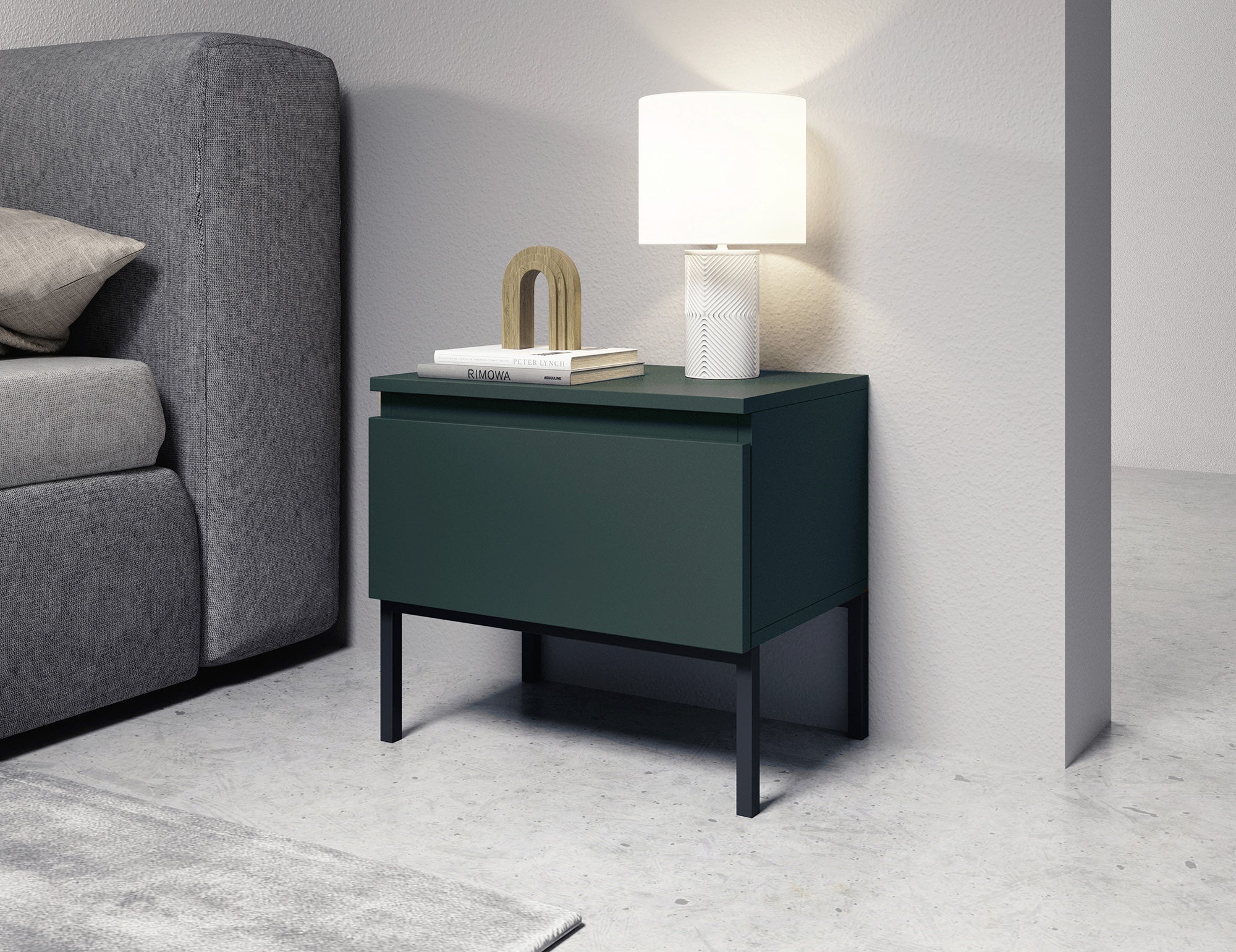 Szafka nocna Bemmi Ciemnozielony