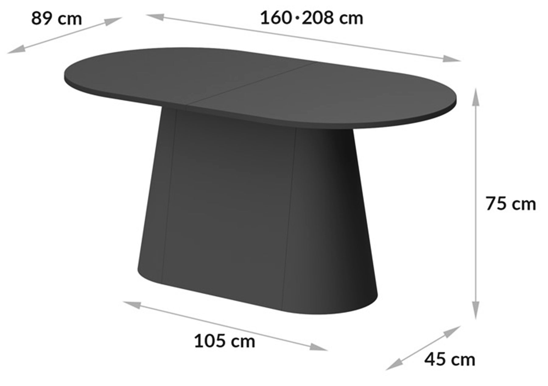 Stół rozkładany Ferbenne 160-208x89 cm cappuccino mat