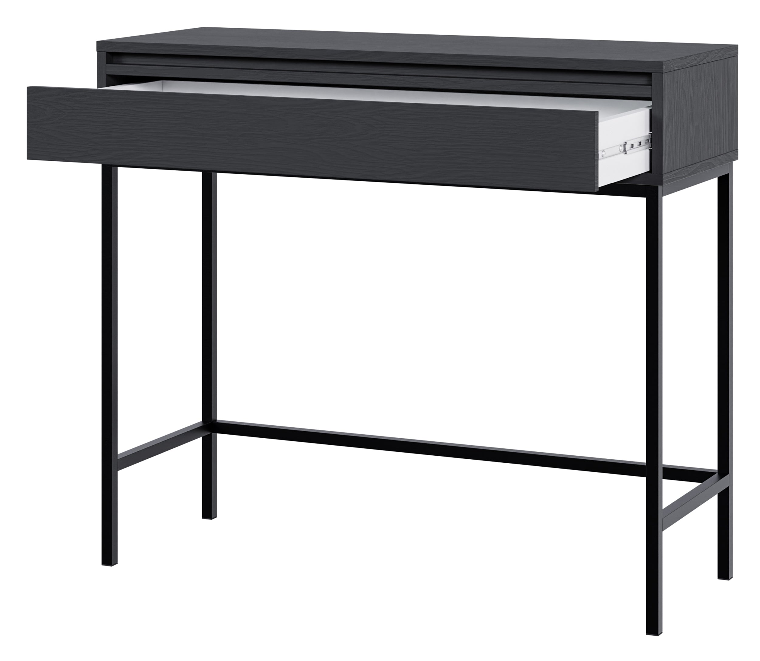Konsola Evo z szufladą i stelażem 90 cm Czarna