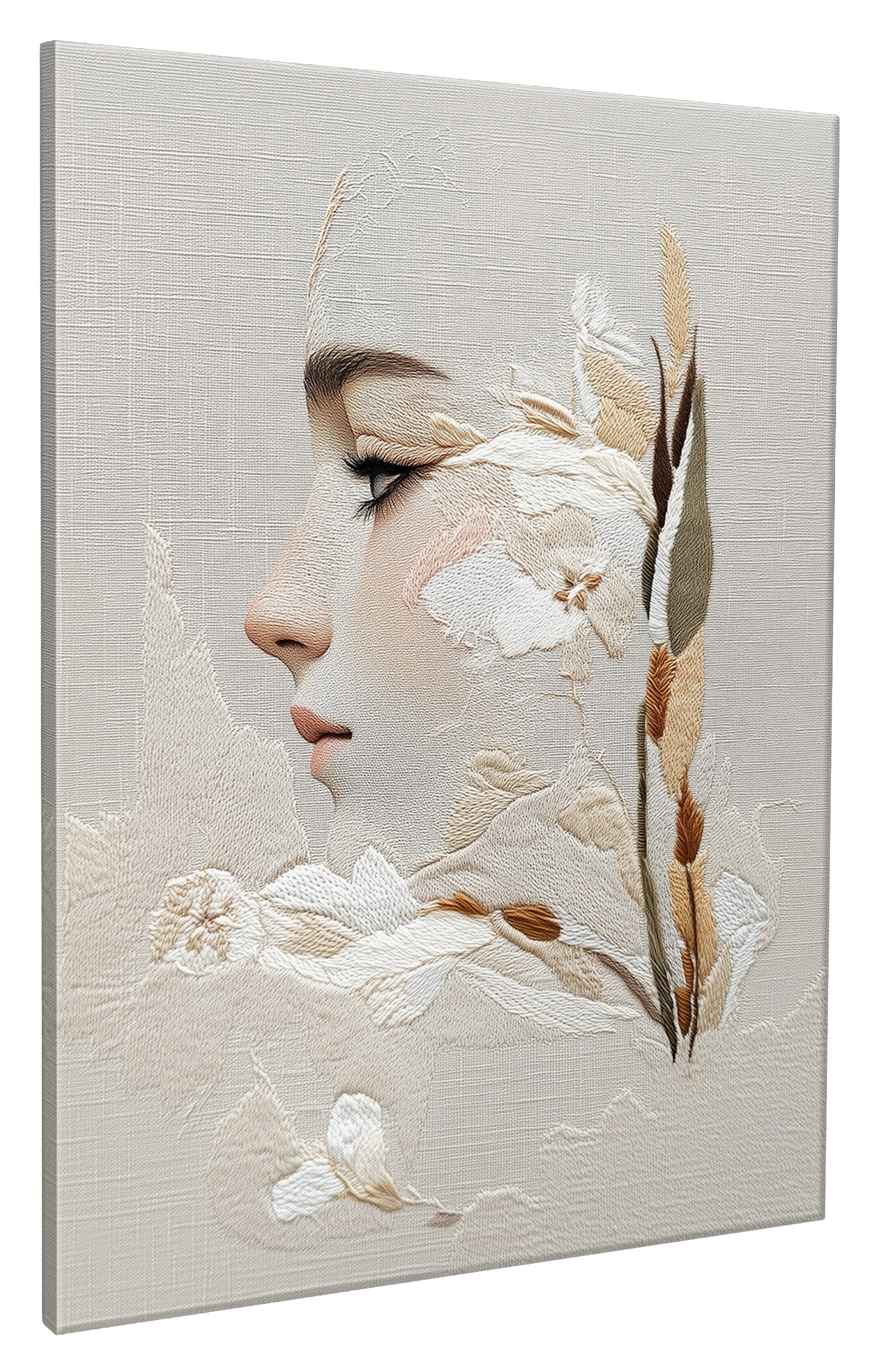 Obraz na płótnie z elementami 3D Stiched Bloom 80x60 cm