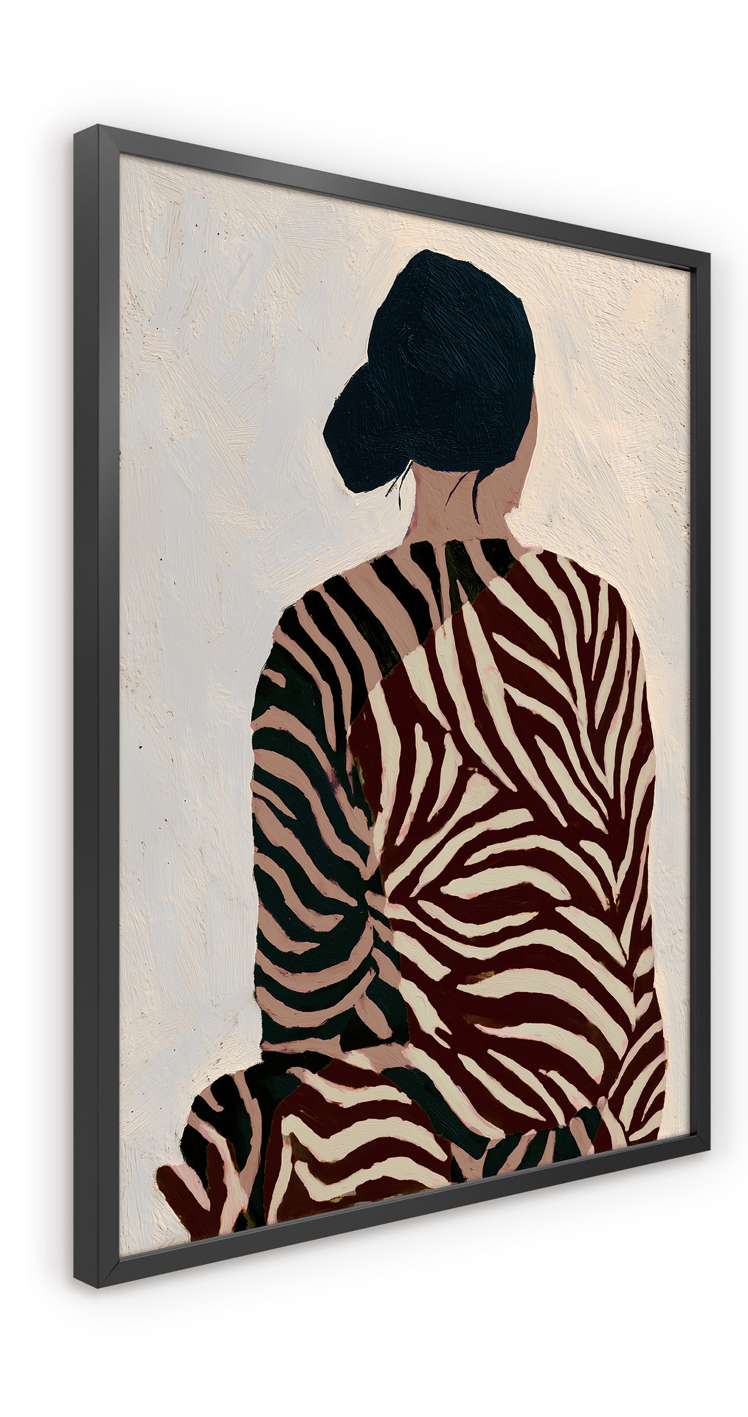 Obraz w czarnej ramie Striped Robe 70x50 cm