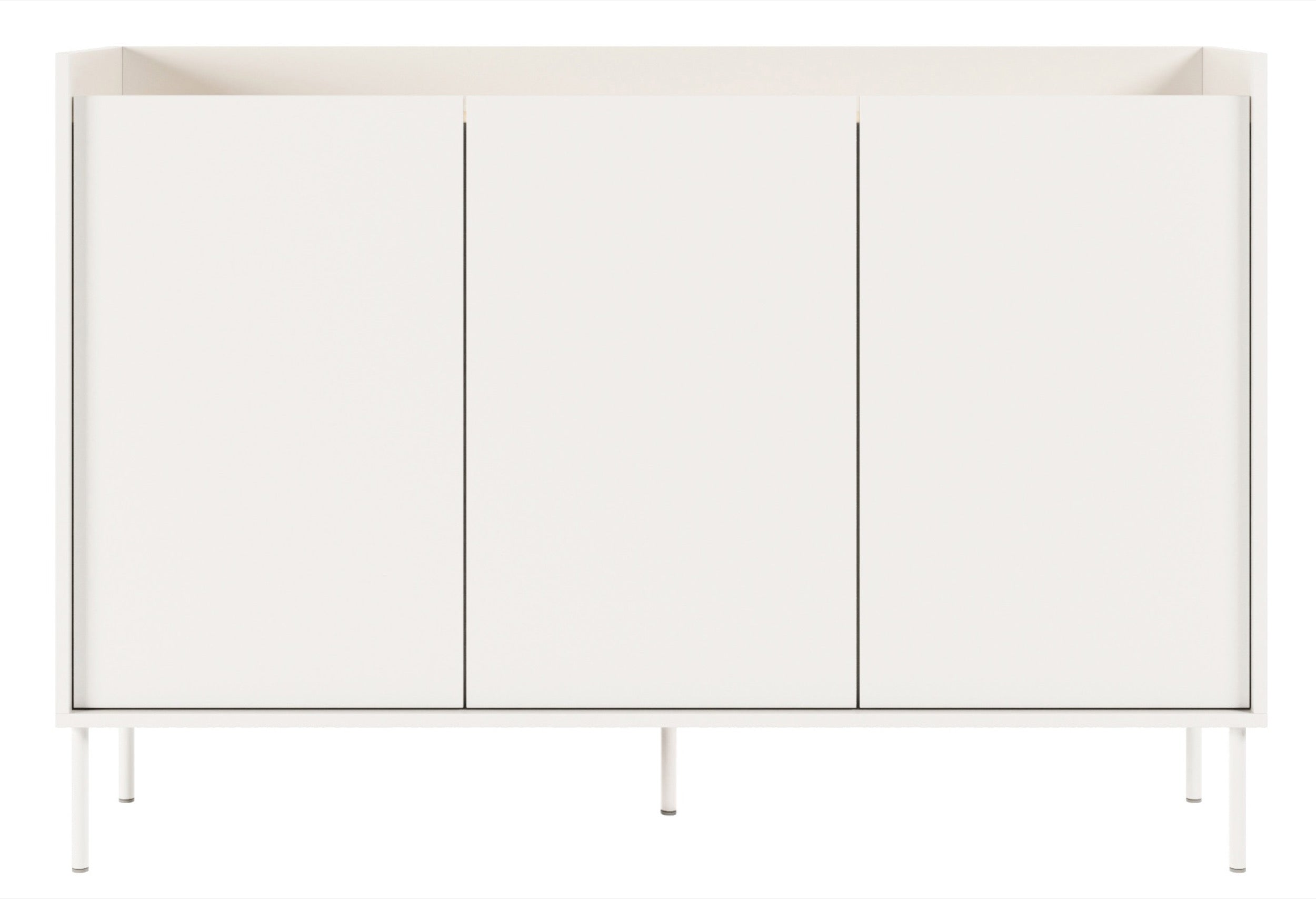 Komoda trzydrzwiowa Tovi 140 cm biała/dąb lindberg