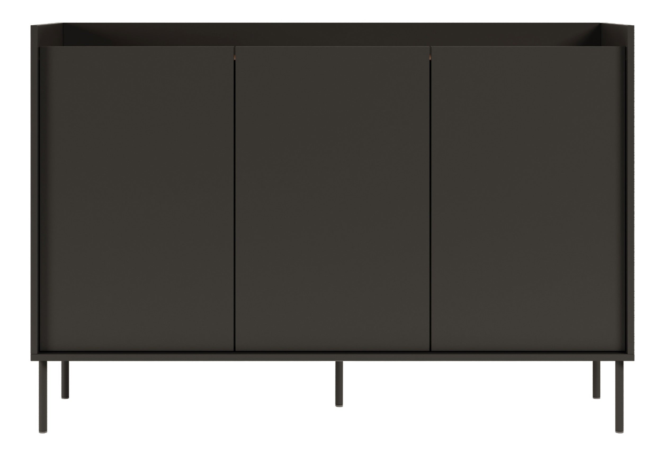 Komoda trzydrzwiowa Tovi 140 cm czarny/orzech wisconsin