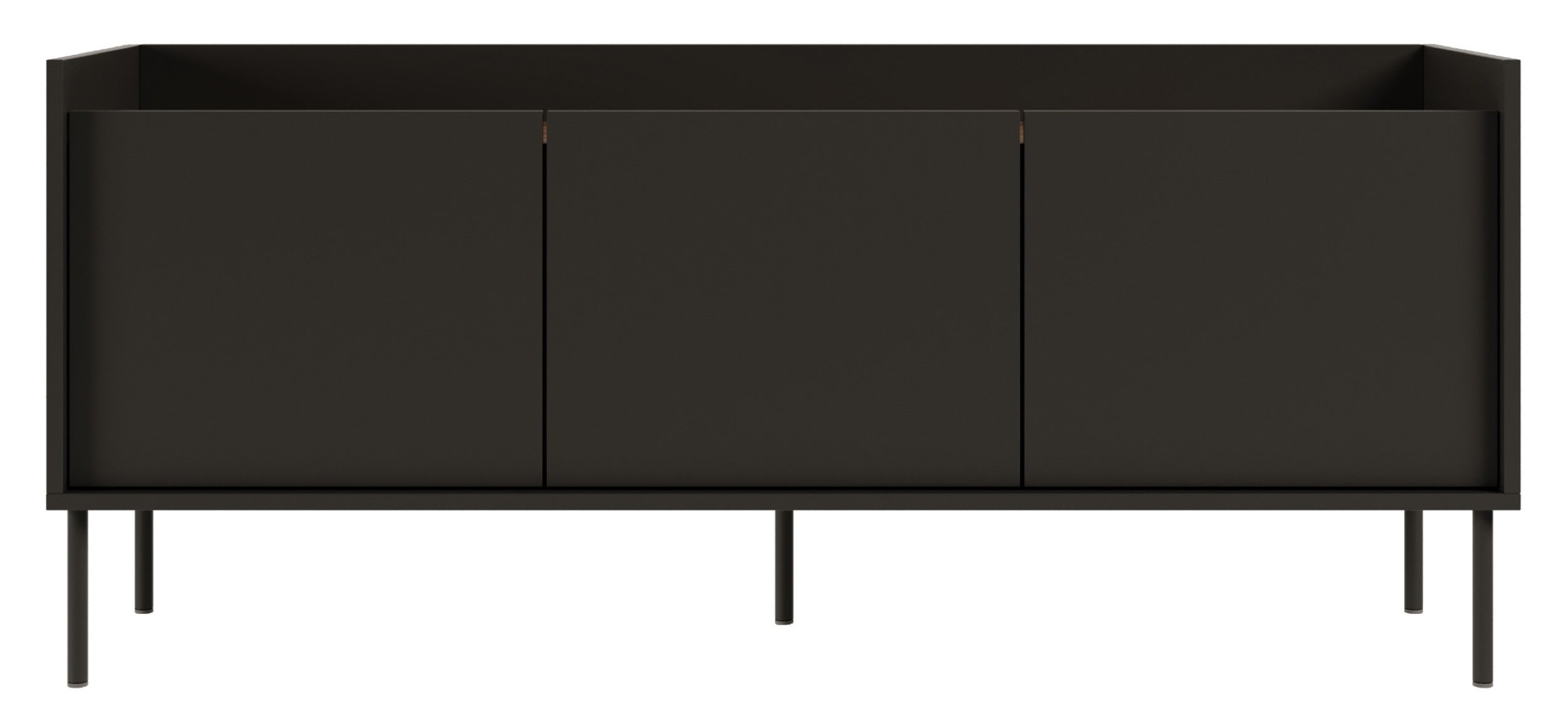 Szafka RTV Tovi trzydrzwiowa 140 cm czarny/orzech wisconsin