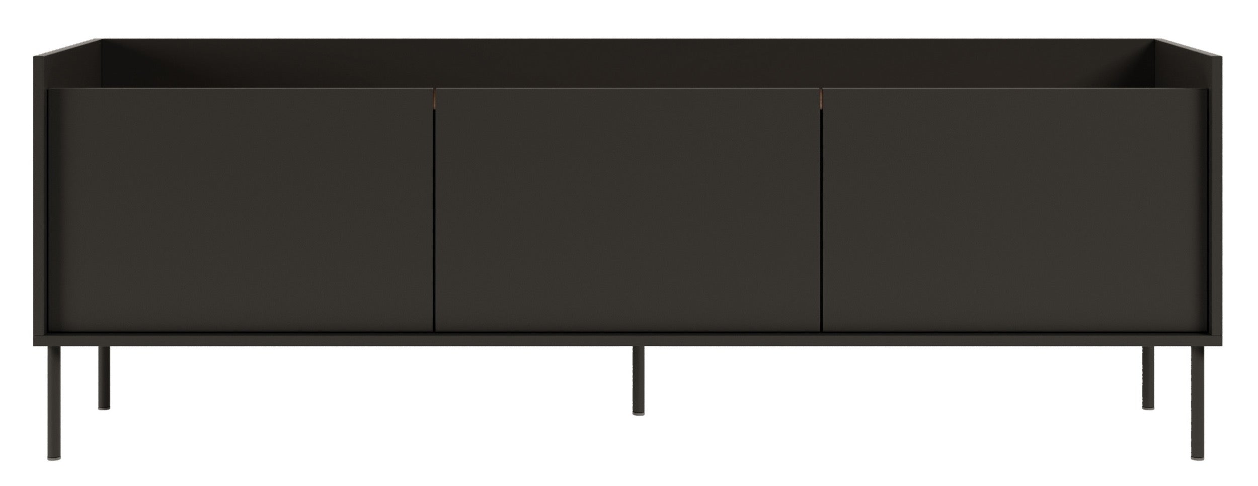 Szafka RTV Tovi trzydrzwiowa 175 cm czarny/orzech wisconsin
