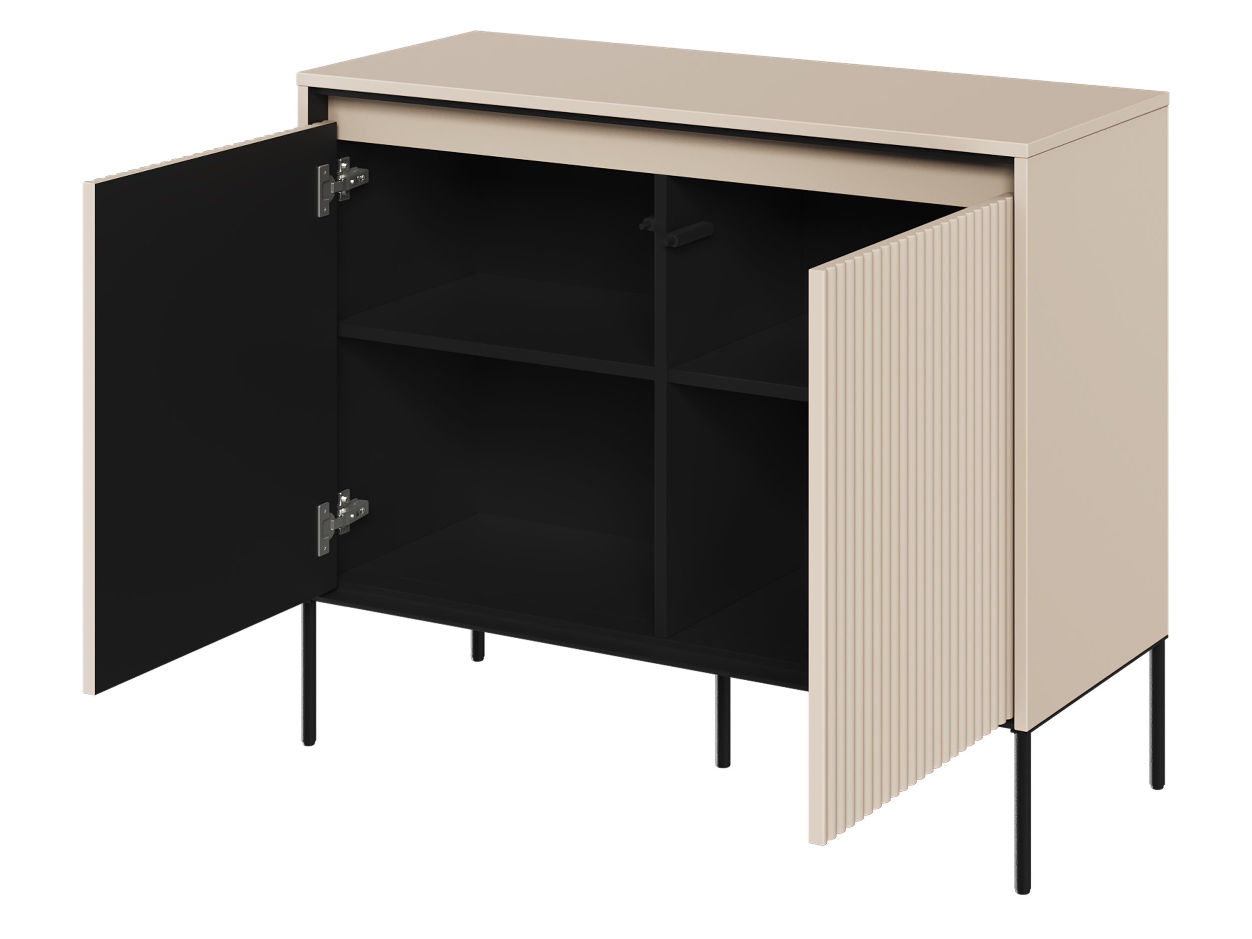 Komoda dwudrzwiowa Trend 98 cm z LED Beżowa