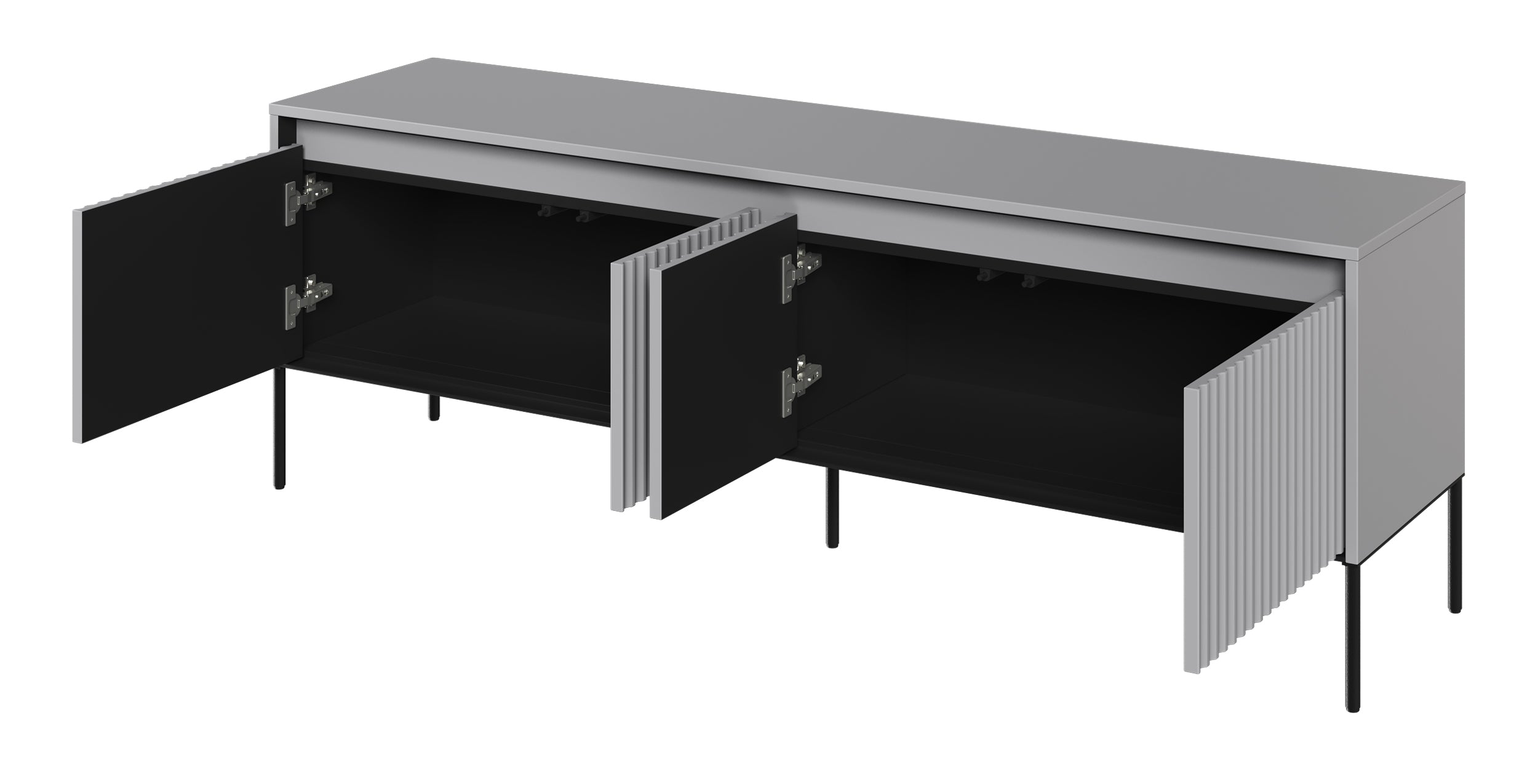 Szafka RTV Trend 167 cm z LED Szara