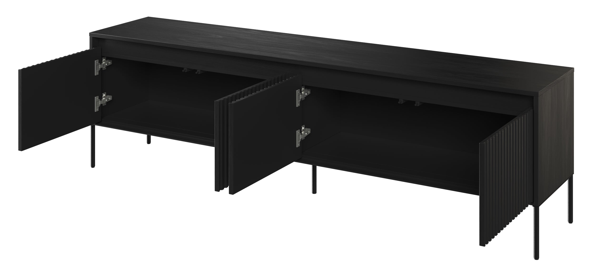Szafka RTV Trend 193 cm z LED Czarna