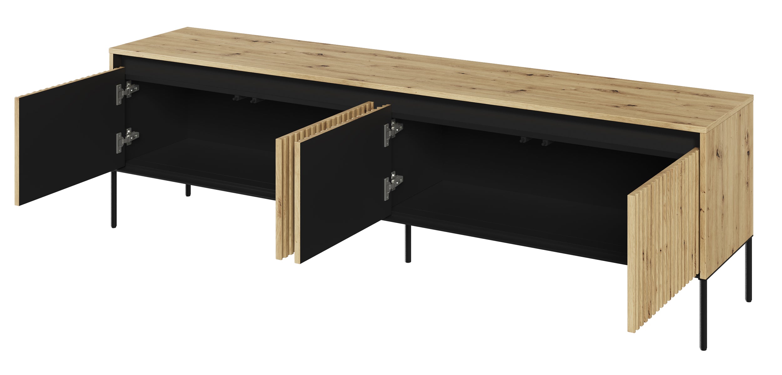 Szafka RTV Trend 193 cm z LED Dąb artisan