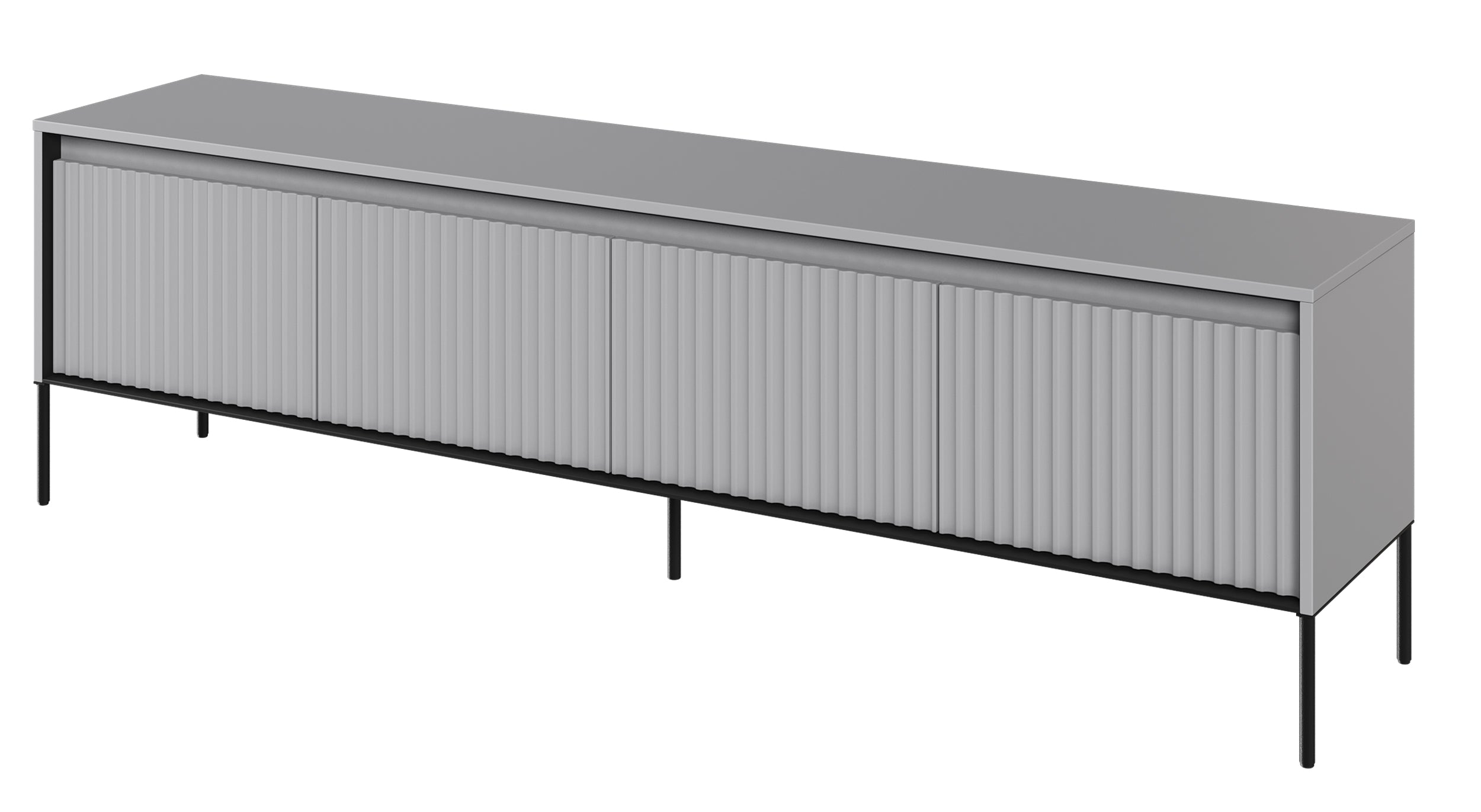 Szafka RTV Trend 193 cm z LED Szara