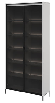 Witryna dwudrzwiowa Trend 92 cm z LED Biała