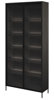 Witryna dwudrzwiowa Trend 92 cm z LED Czarna