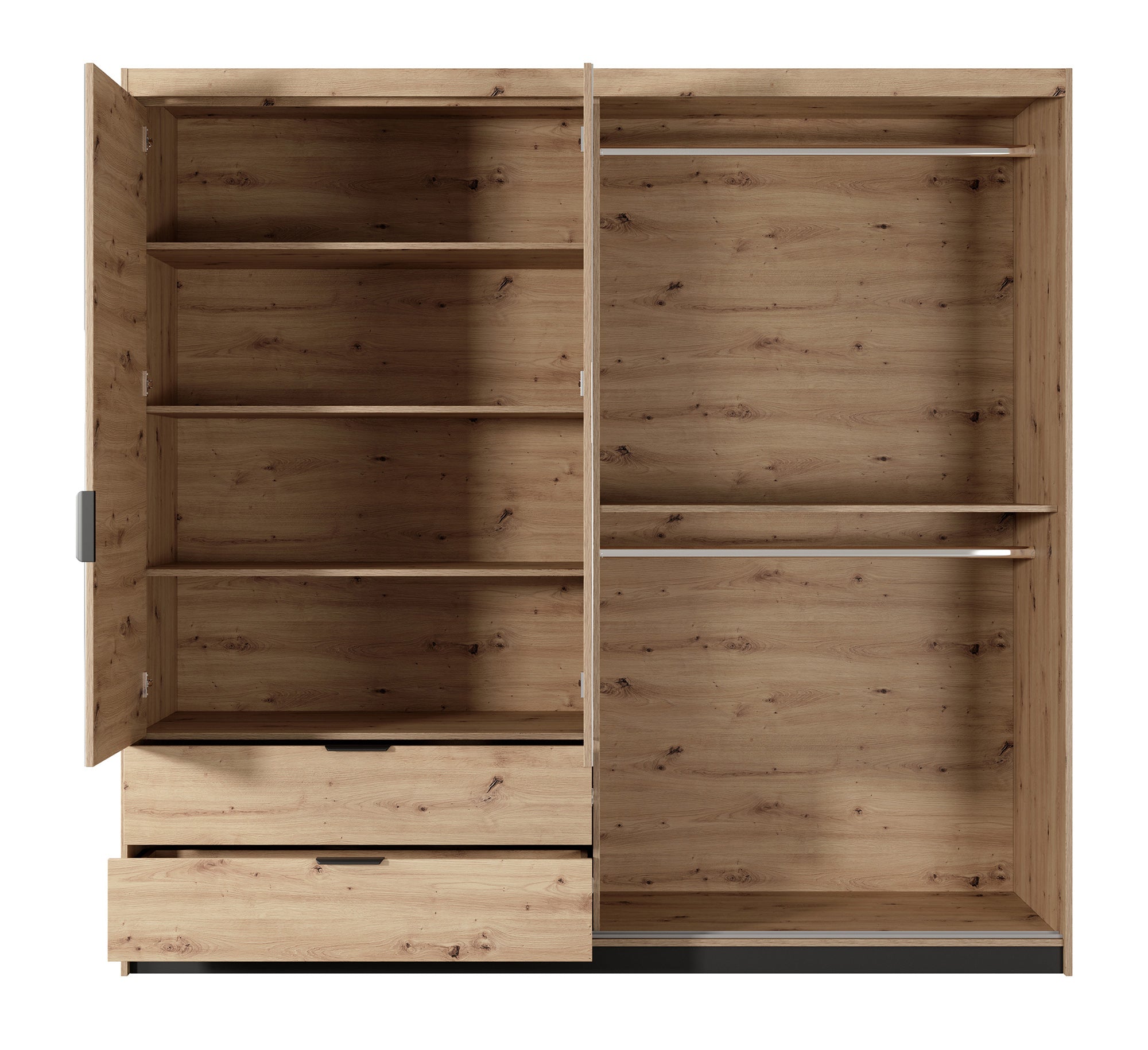 Szafa Tukoma z lustrem 220 cm Dąb artisan / Antracyt