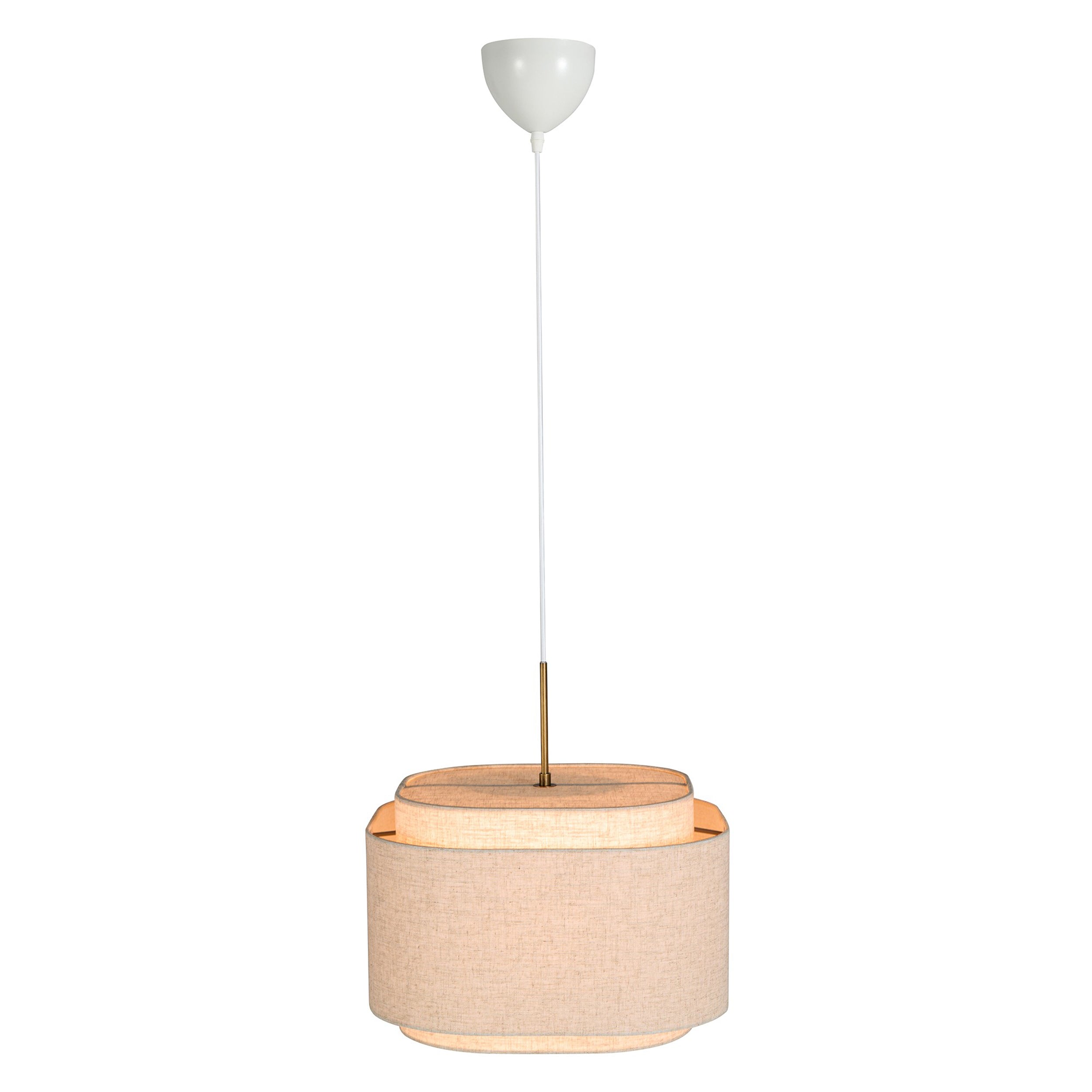 Lampa wisząca Takai z beżowym abażurem