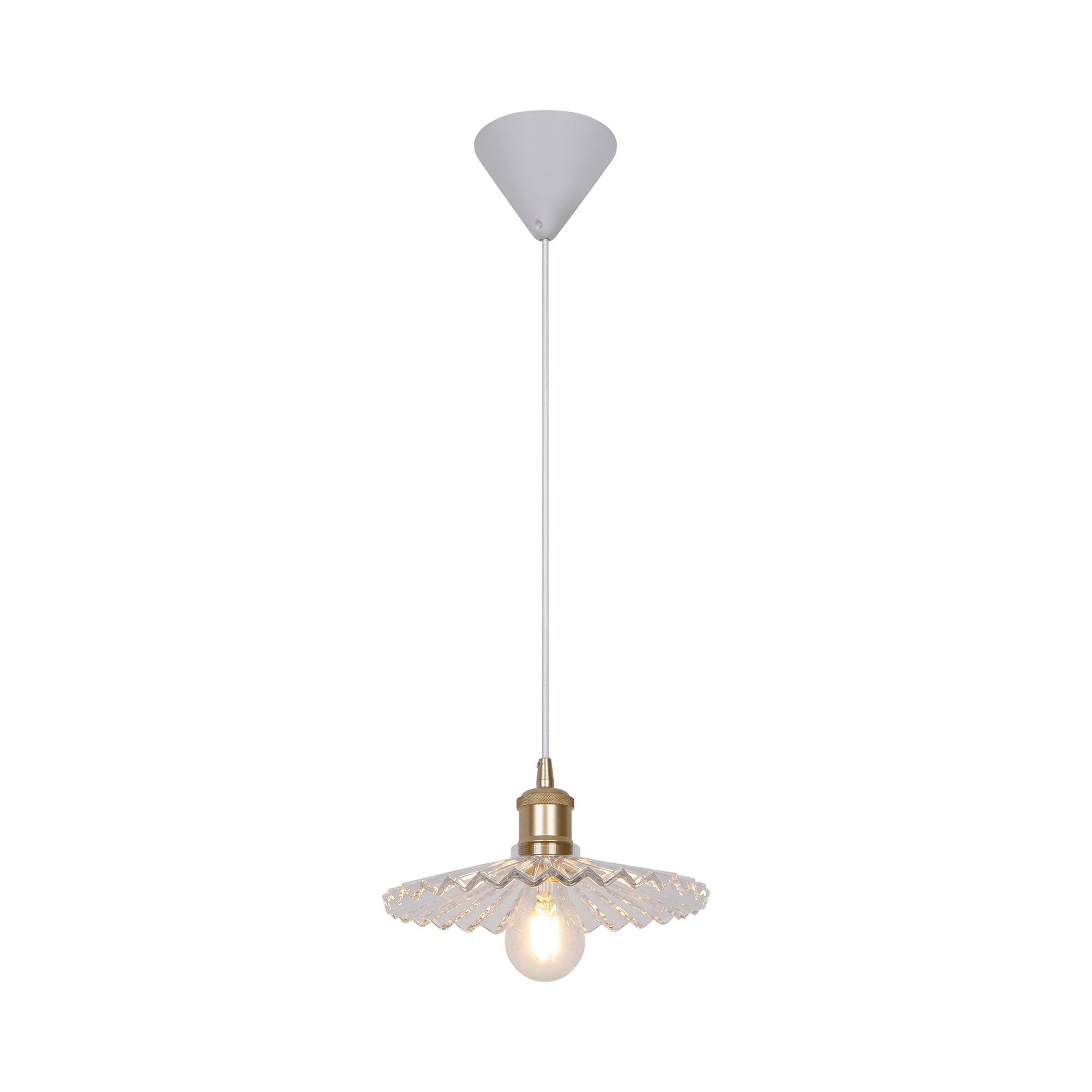 Lampa wisząca Torina złota transparentna